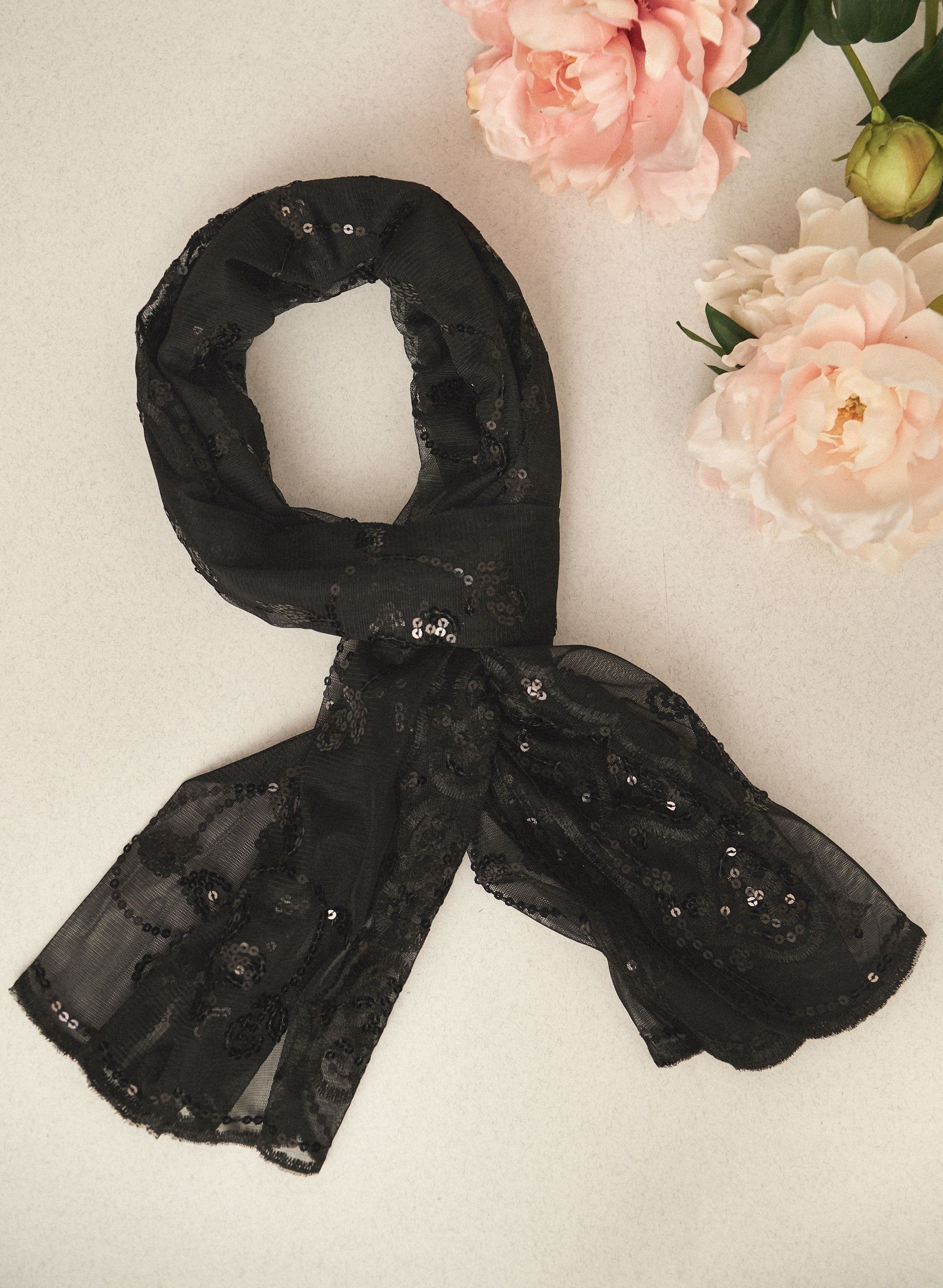 Sequined & Embroidered Evening Wrap sold by Laura