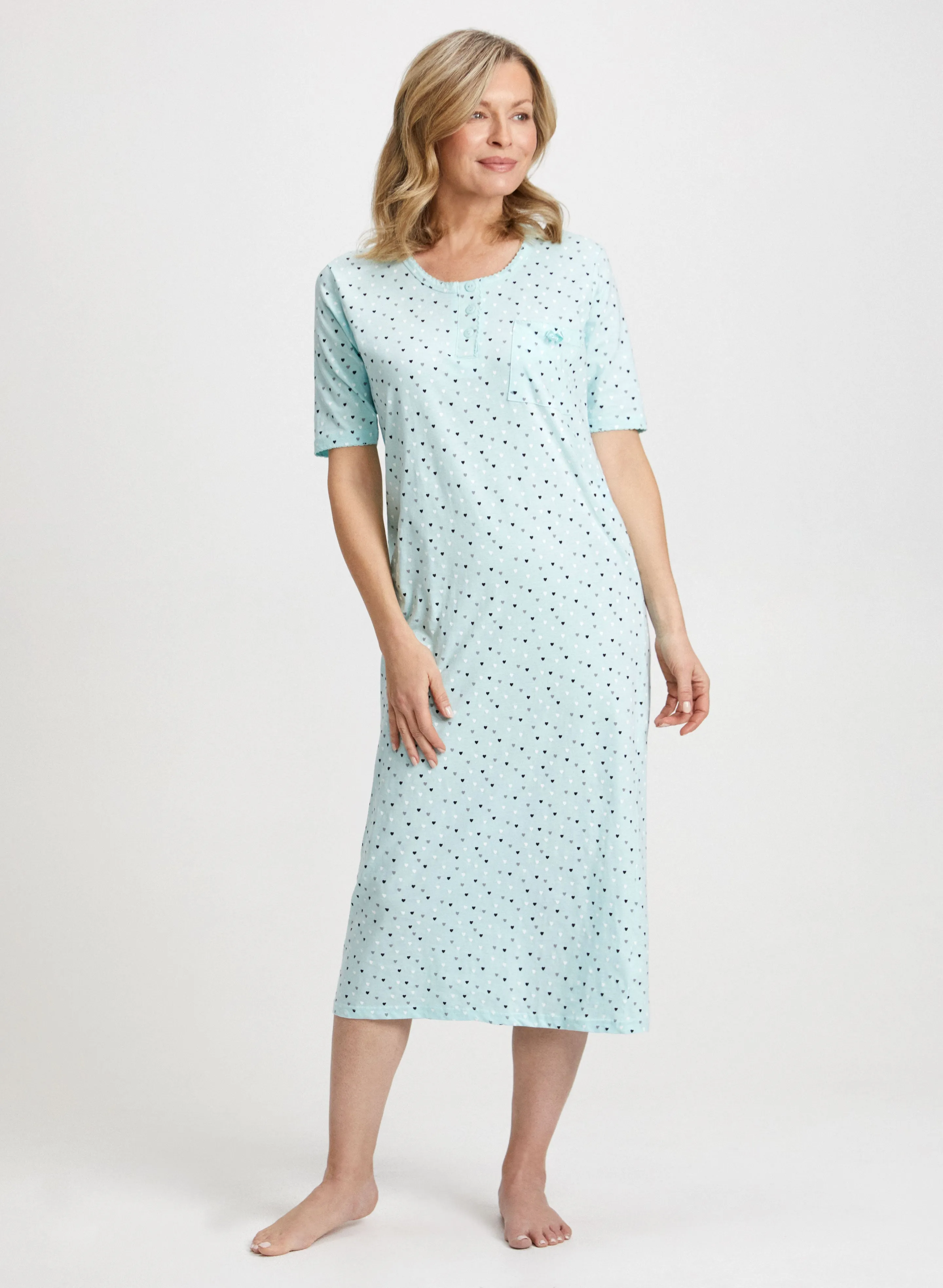 Heart Print Nightgown sold by Laura