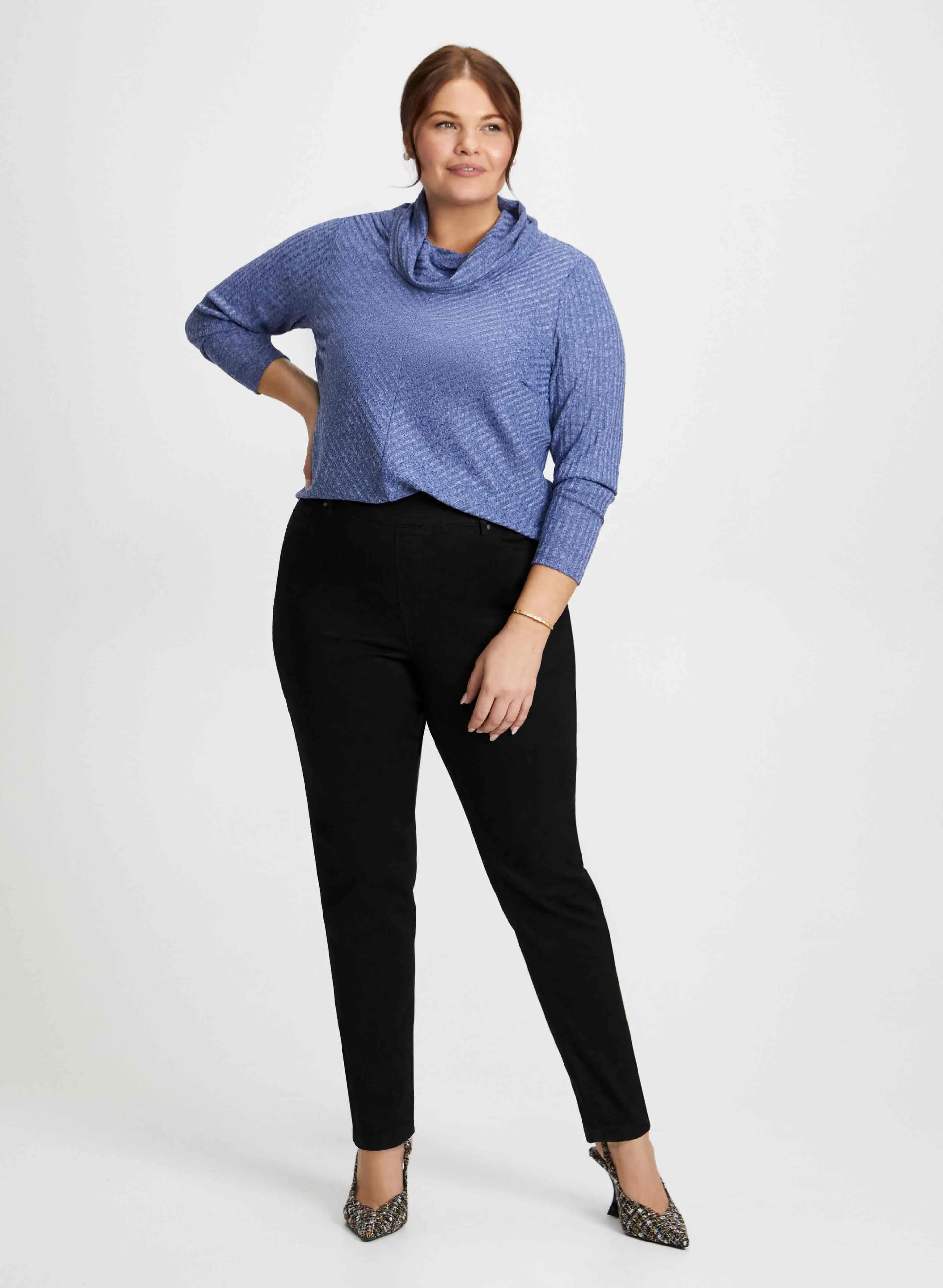 Cowl Neck Top & Slim Leg Jeans sold by Laura