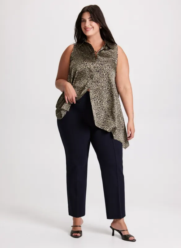 Sleeveless Animal Print Tunic & Straight Leg Pants sold by Laura