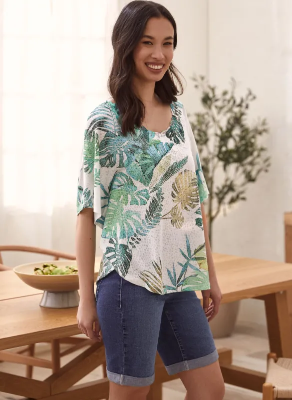Leaf Print Tee sold by Laura