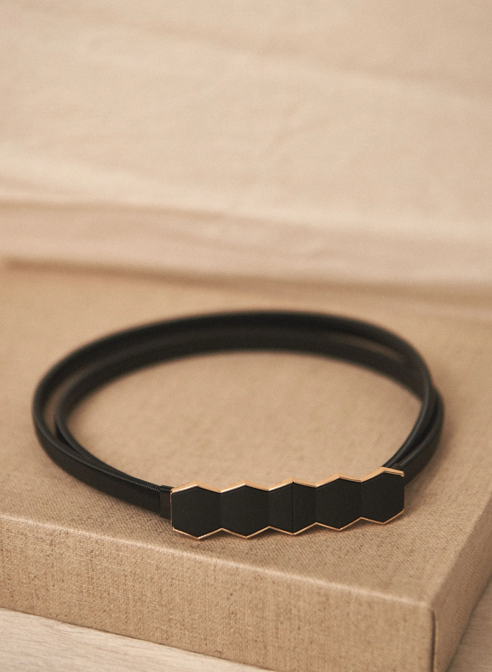 Geometric Stretch Belt sold by Laura