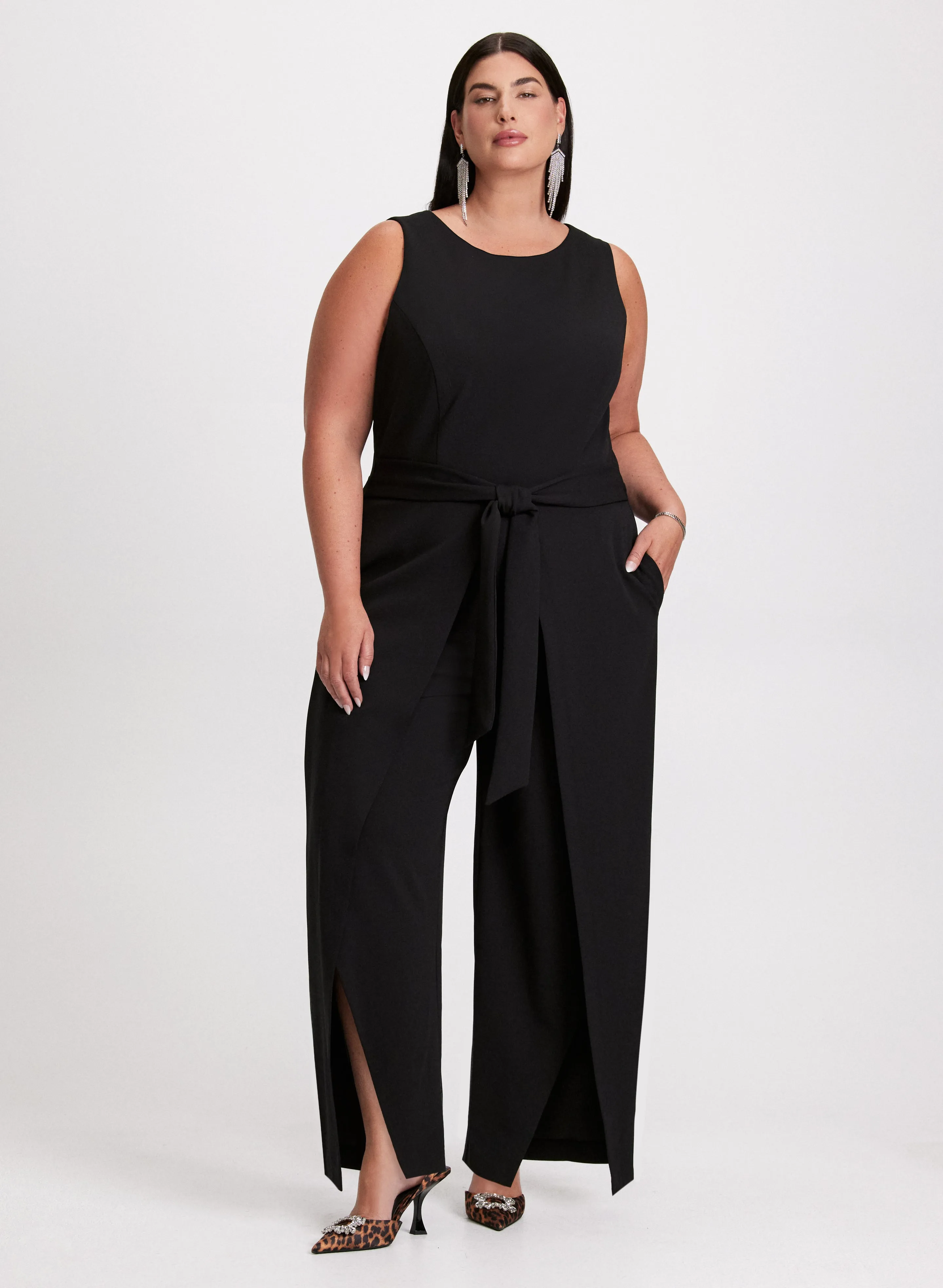Sash Detail Wide Leg Jumpsuit sold by Laura