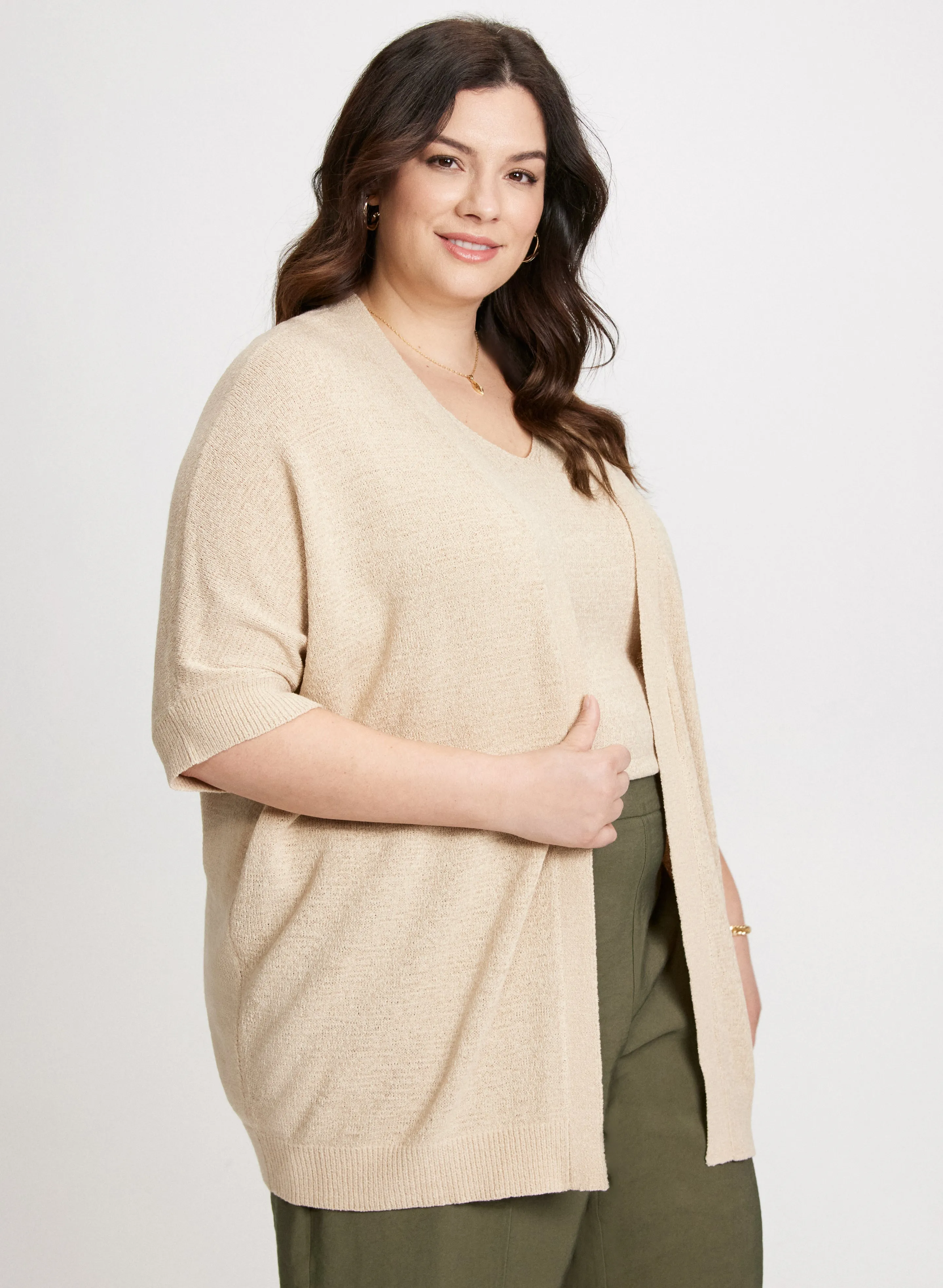 3/4 Sleeve Knit Cardigan sold by Laura product image thumbnail 5