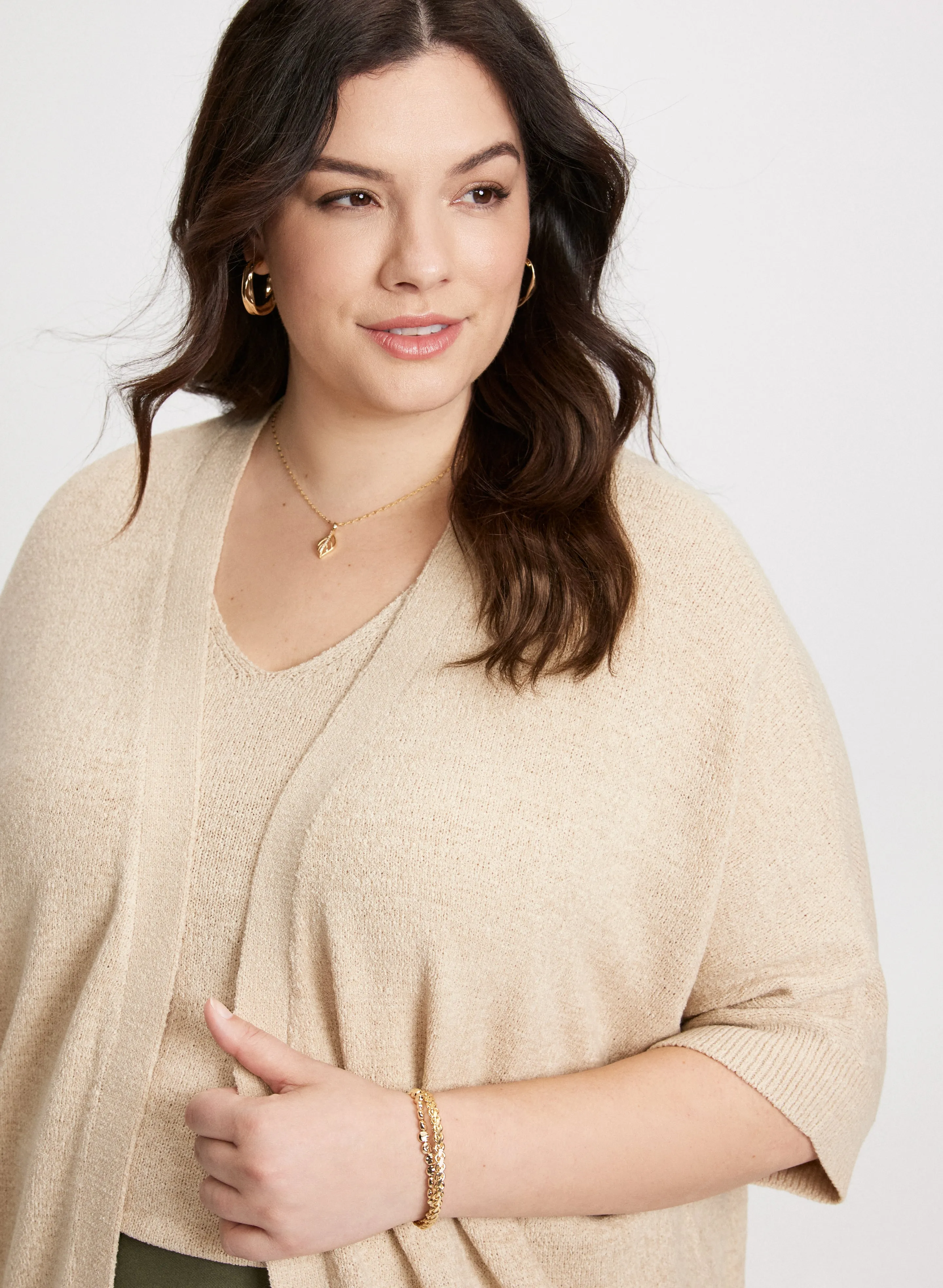 3/4 Sleeve Knit Cardigan sold by Laura product image thumbnail 2