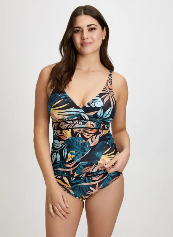 Leaf Print Tankini Set sold by Laura