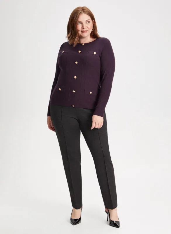 Button Detail Sweater & Slim Leg Pants sold by Laura