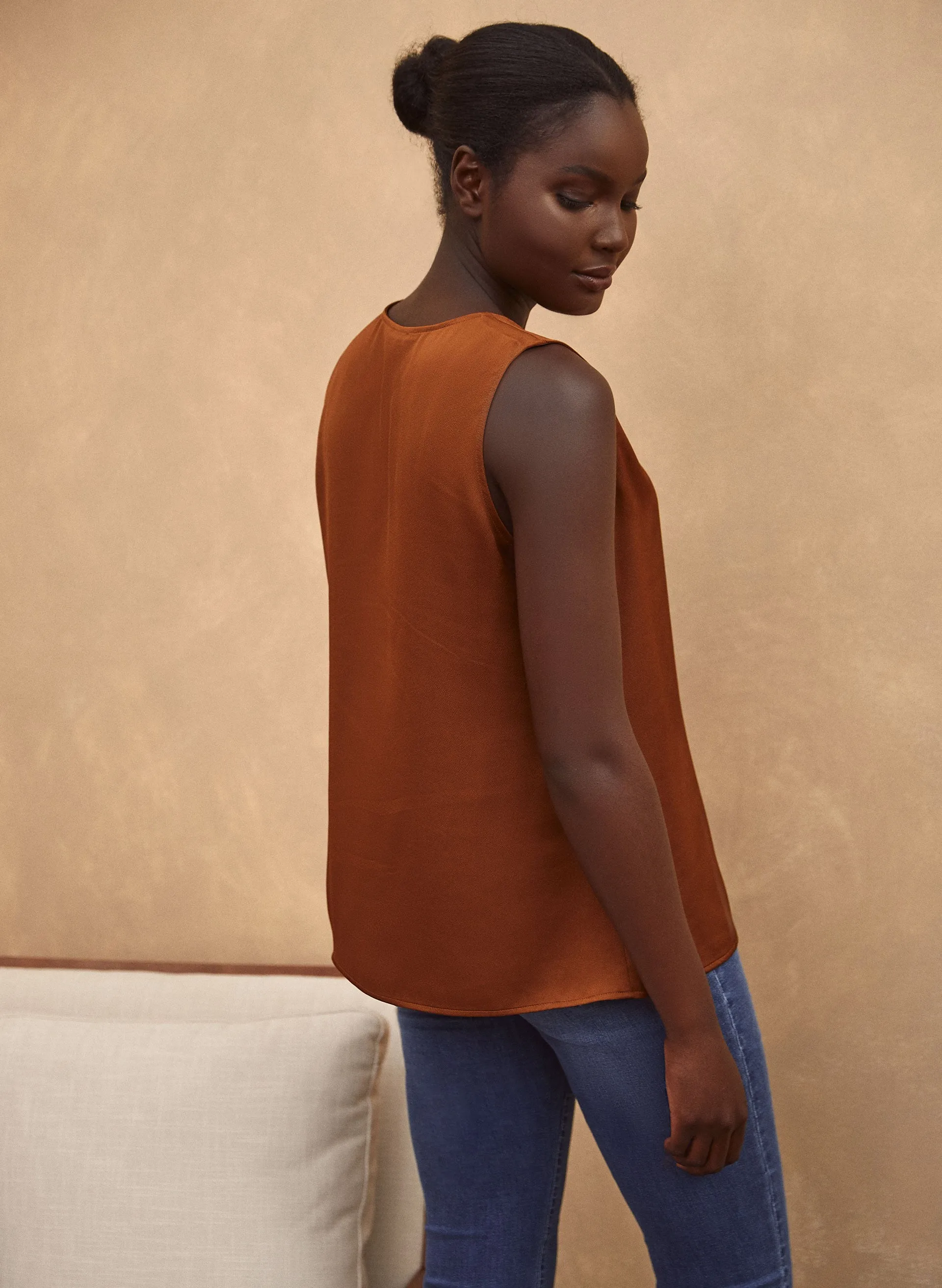 Sleeveless V-Neck Blouse sold by Laura product image thumbnail 3