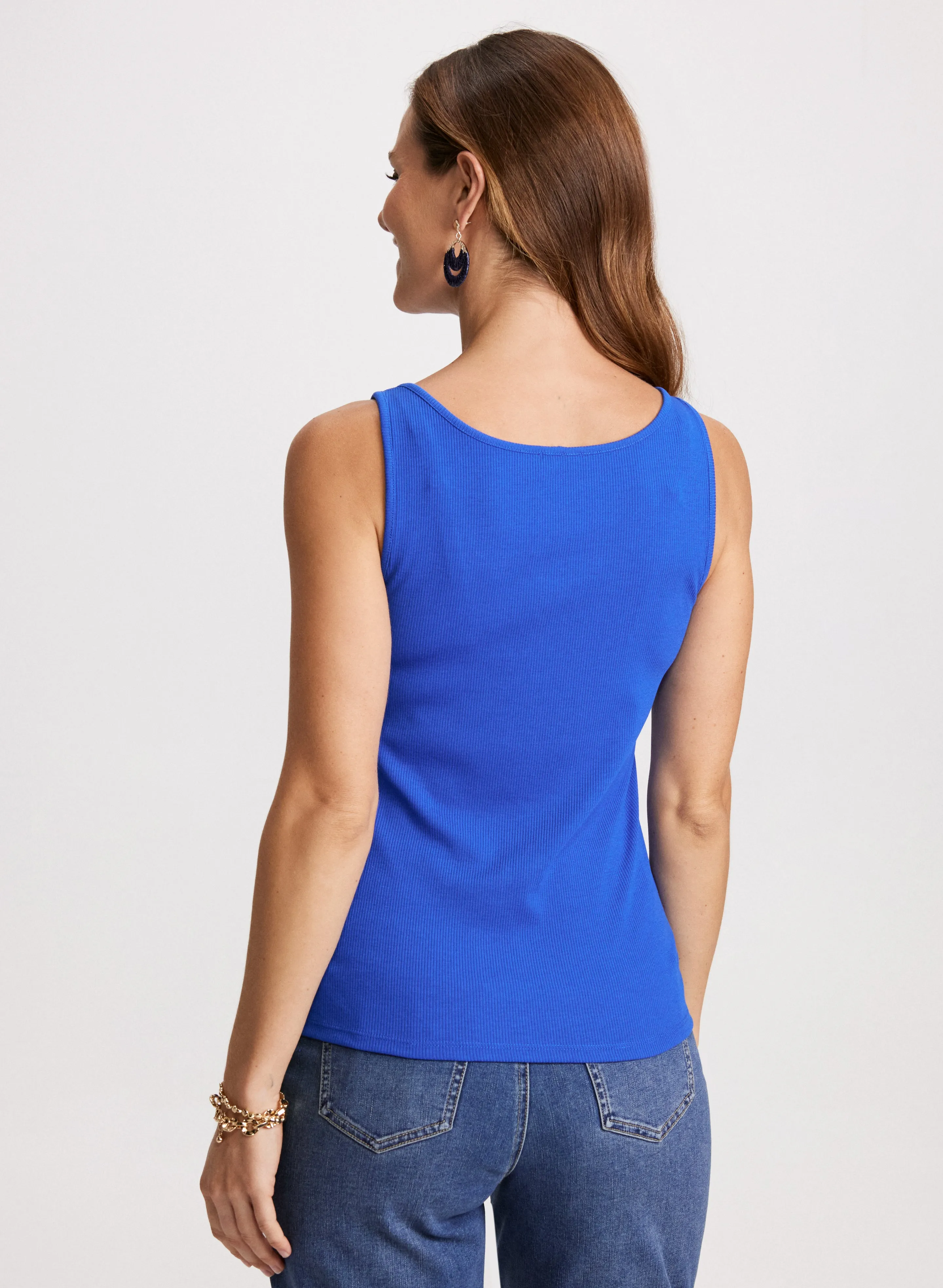 Lace-Up Ribbed Tank Top sold by Laura product image thumbnail 4