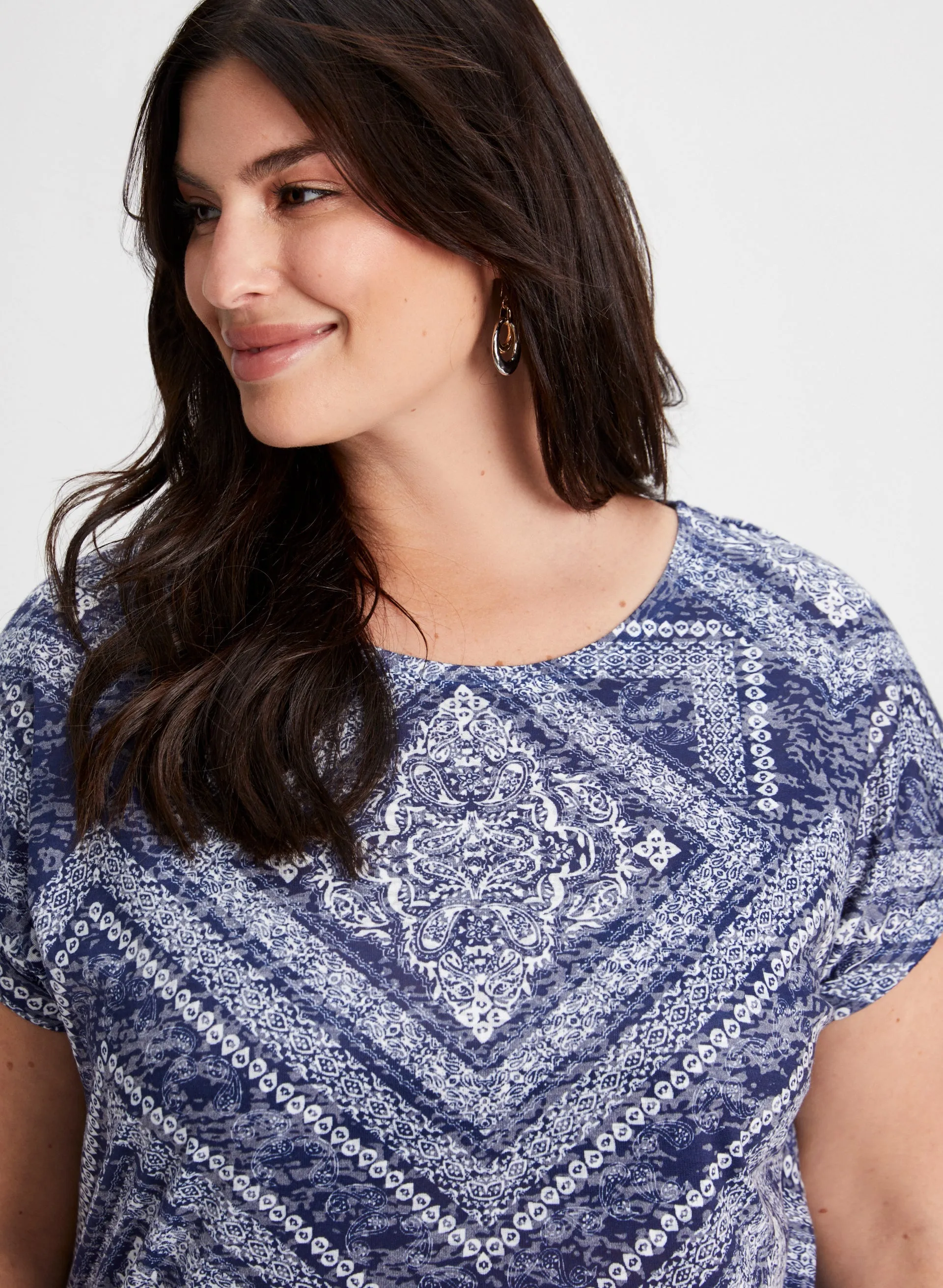 Paisley & Diamond Print Tee sold by Laura product image thumbnail 2