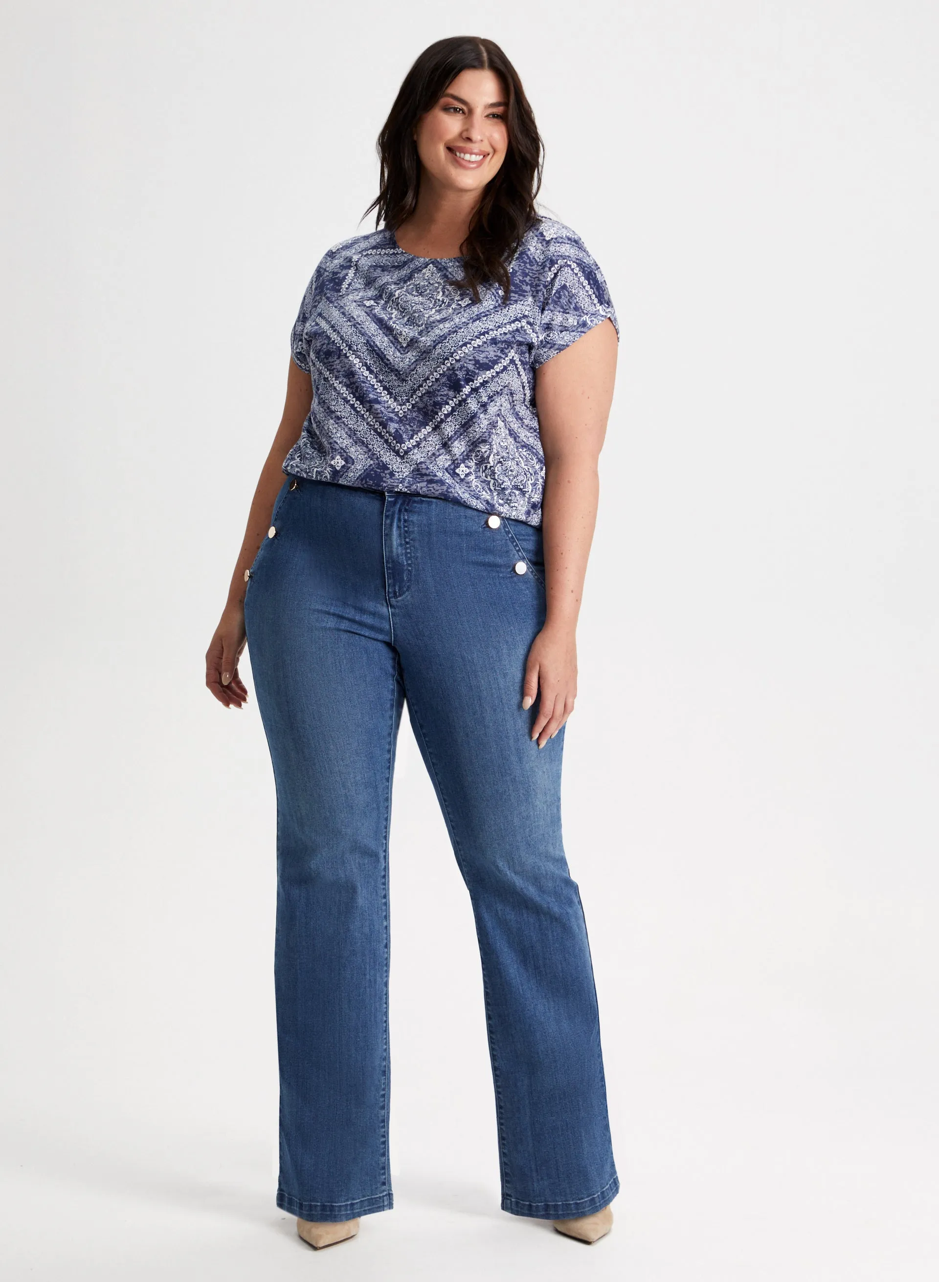 Paisley & Diamond Print Tee sold by Laura product image thumbnail 3