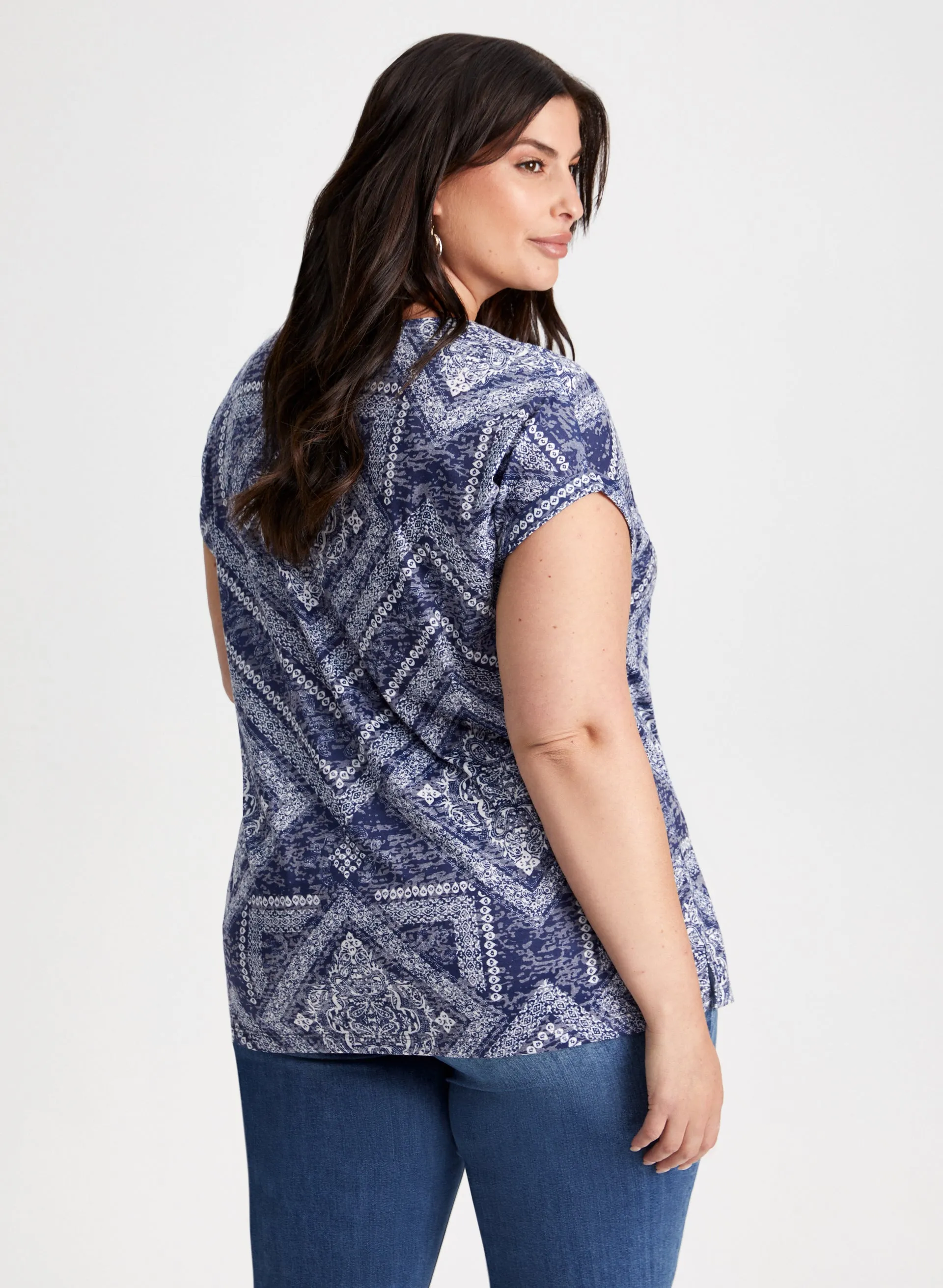 Paisley & Diamond Print Tee sold by Laura product image thumbnail 4