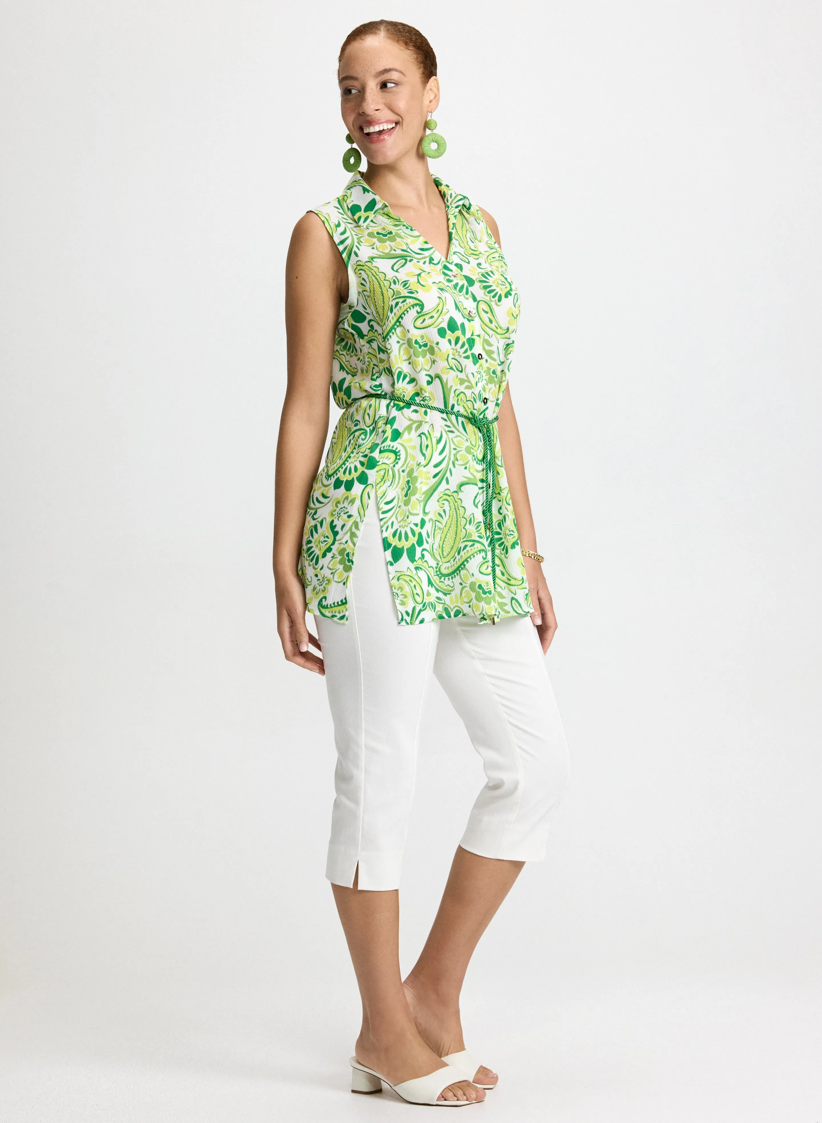 Sleeveless Paisley Button-Down Tunic sold by Laura product image thumbnail 5