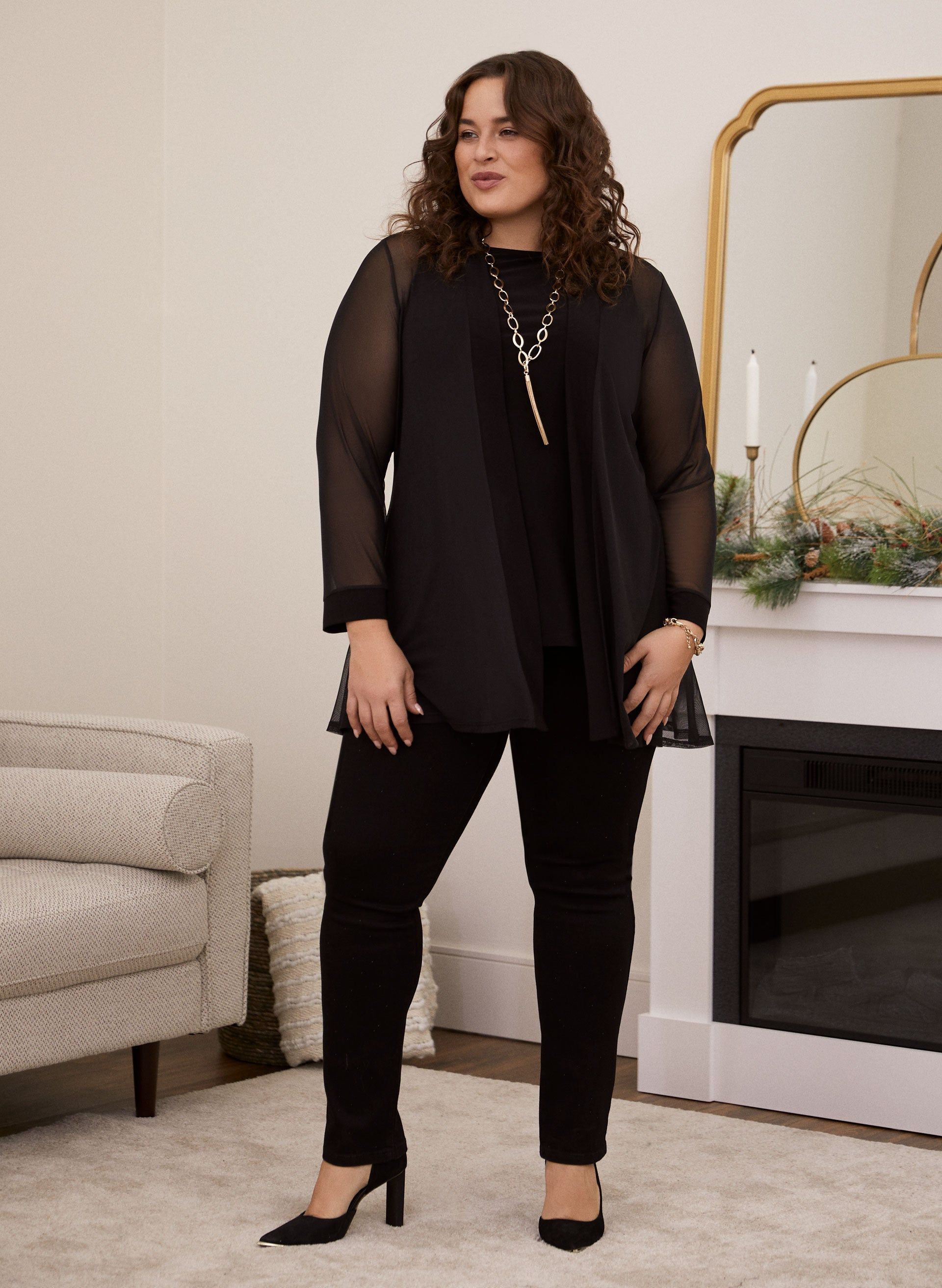 Open Front Mesh Top sold by Laura product image thumbnail 4