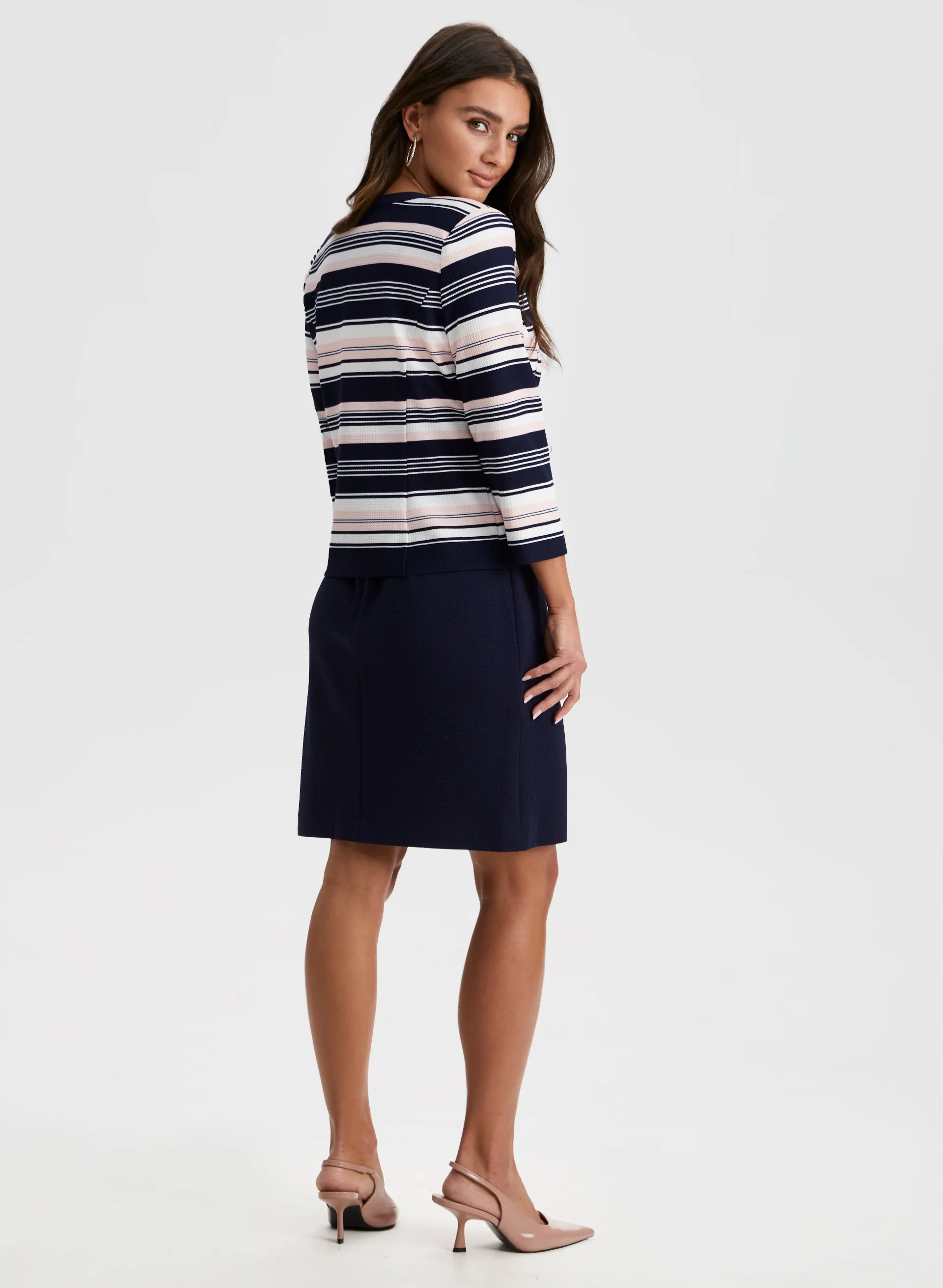 Stripe Print Jacket & Dress Set sold by Laura product image thumbnail 2