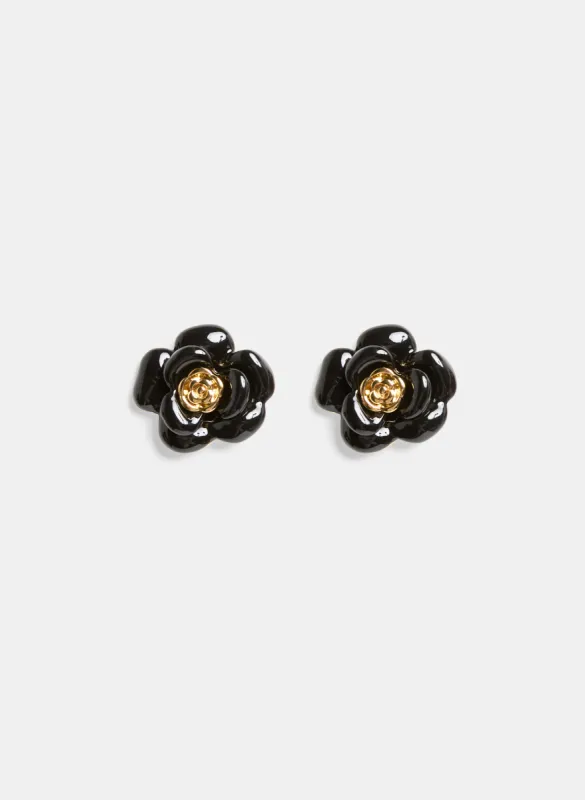 Resin Rosette Stud Earrings sold by Laura