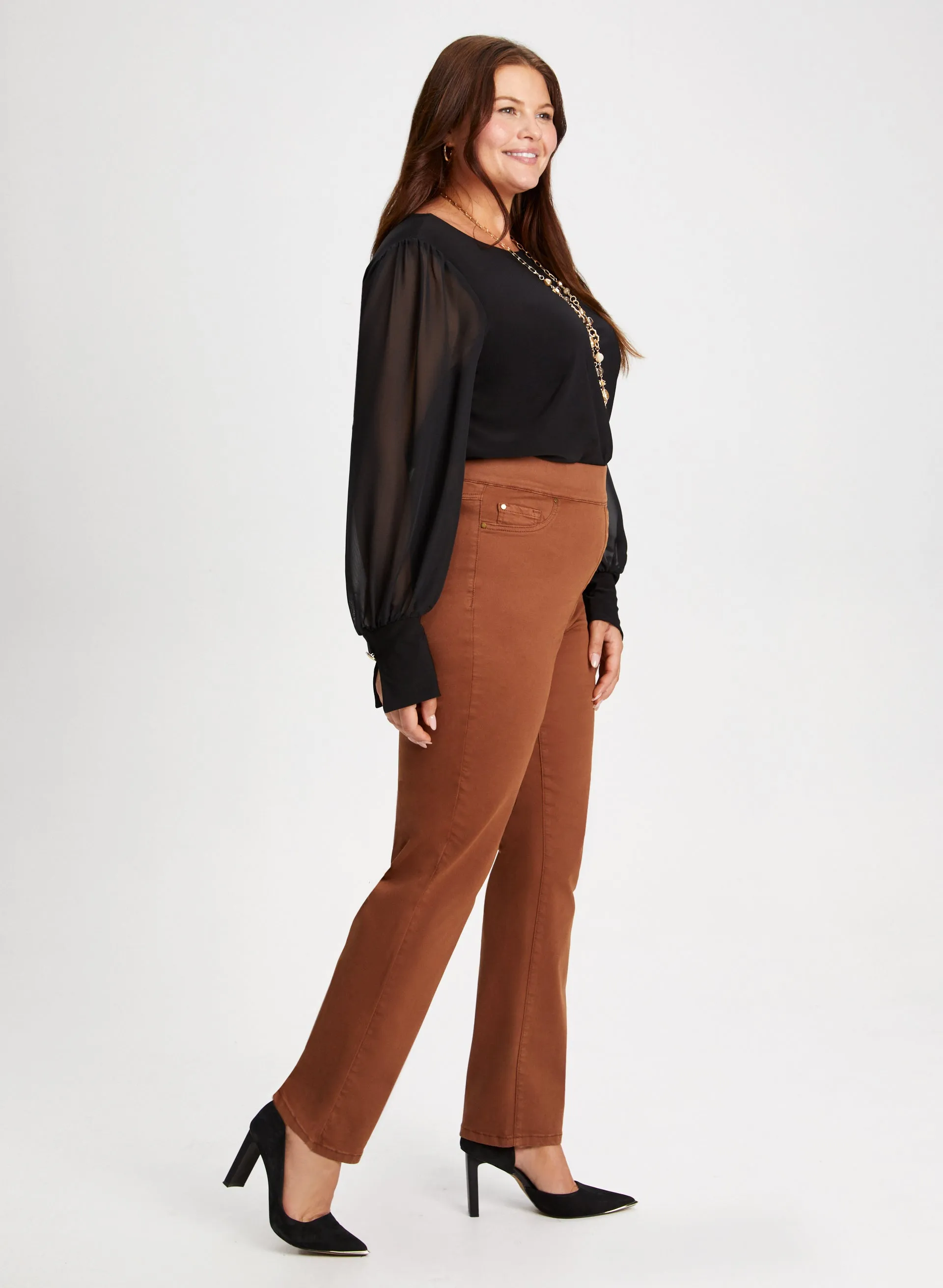 Pull-On Straight Leg Jeans sold by Laura product image thumbnail 4
