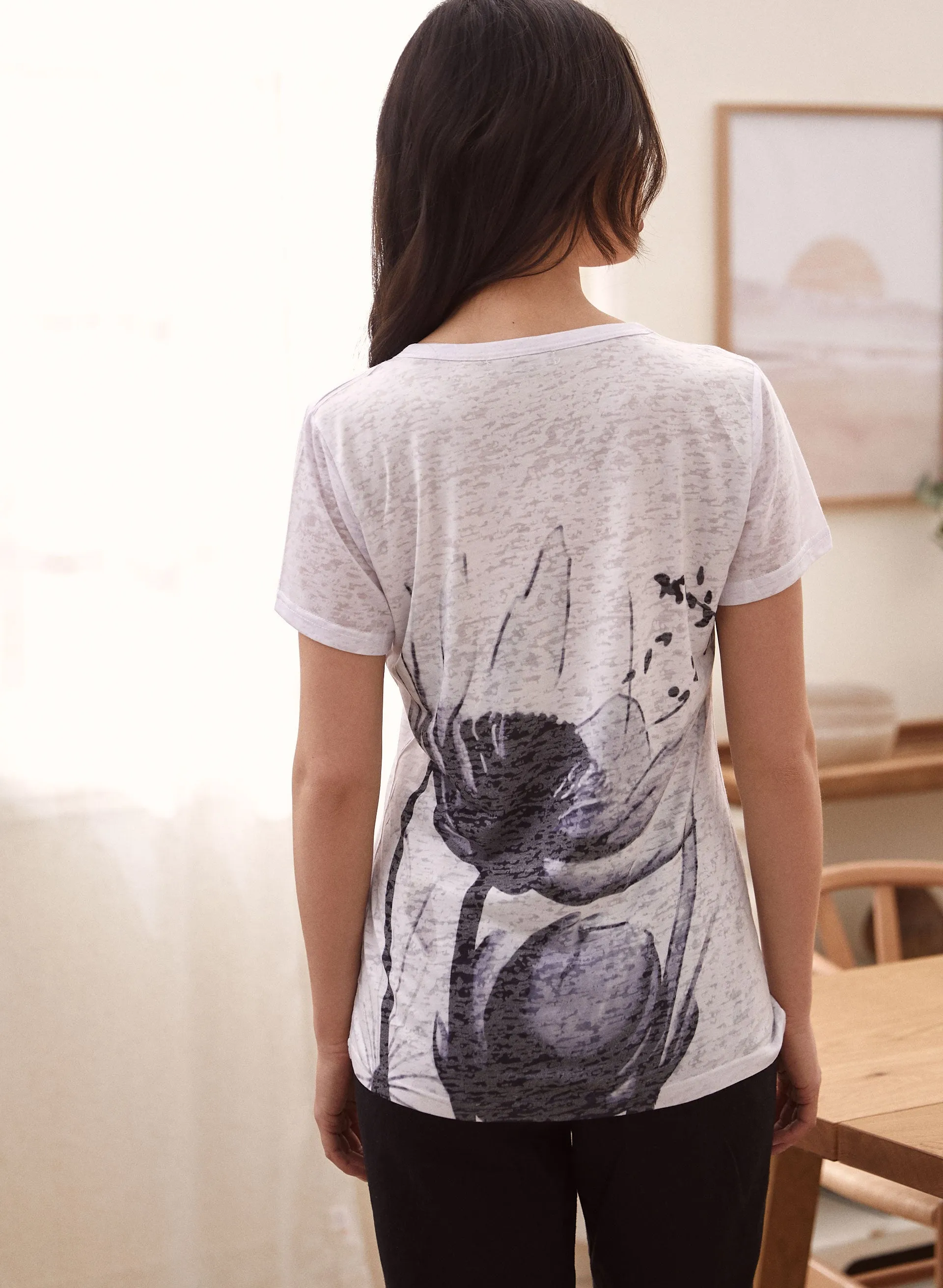 Vex - Floral Print Burnout Tee sold by Laura product image thumbnail 4