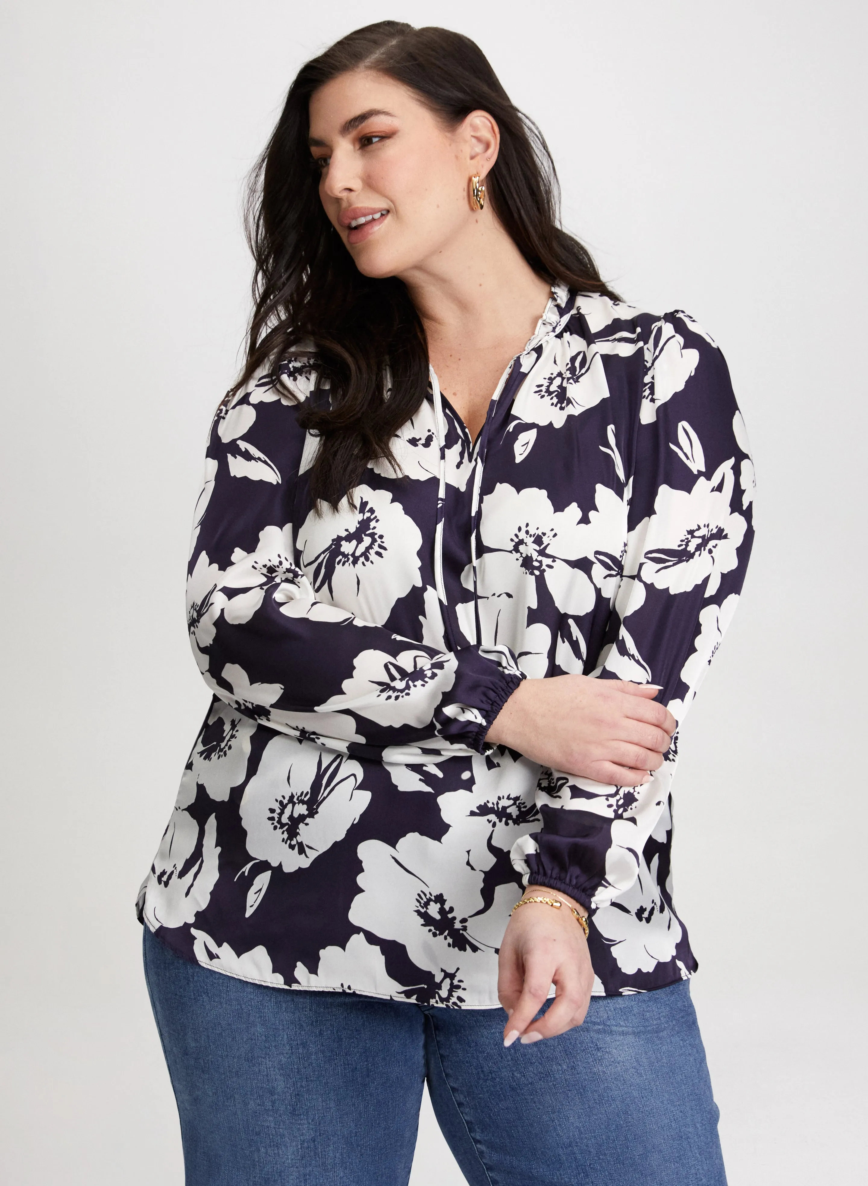 Floral Puff Sleeve Blouse sold by Laura product image thumbnail 5