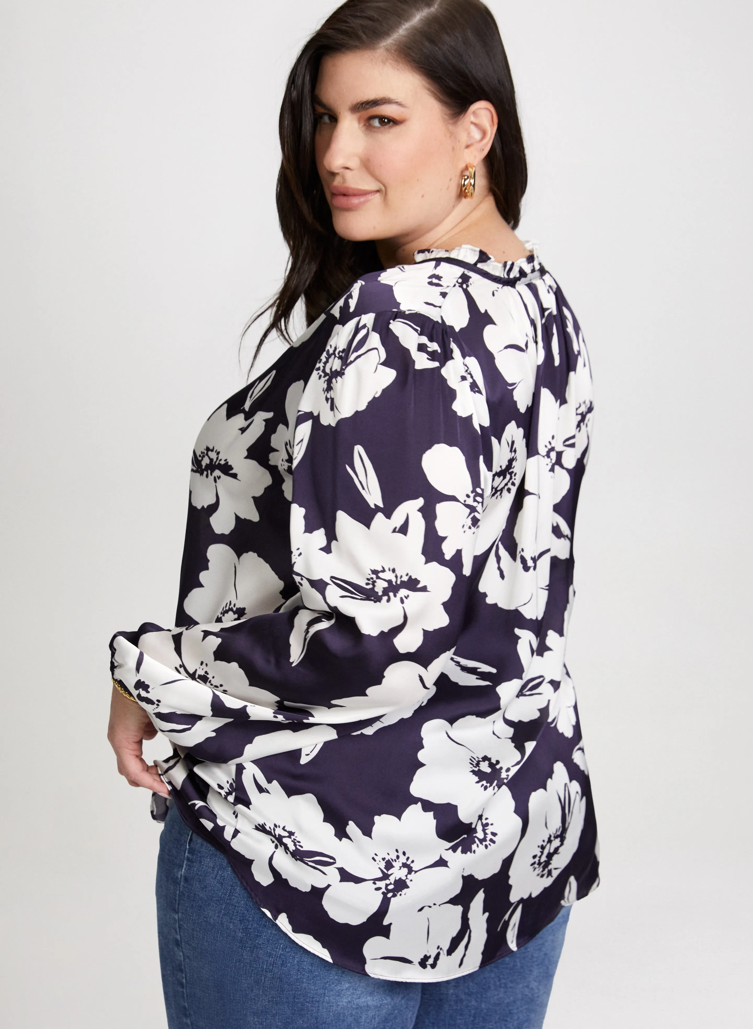 Floral Puff Sleeve Blouse sold by Laura product image thumbnail 4