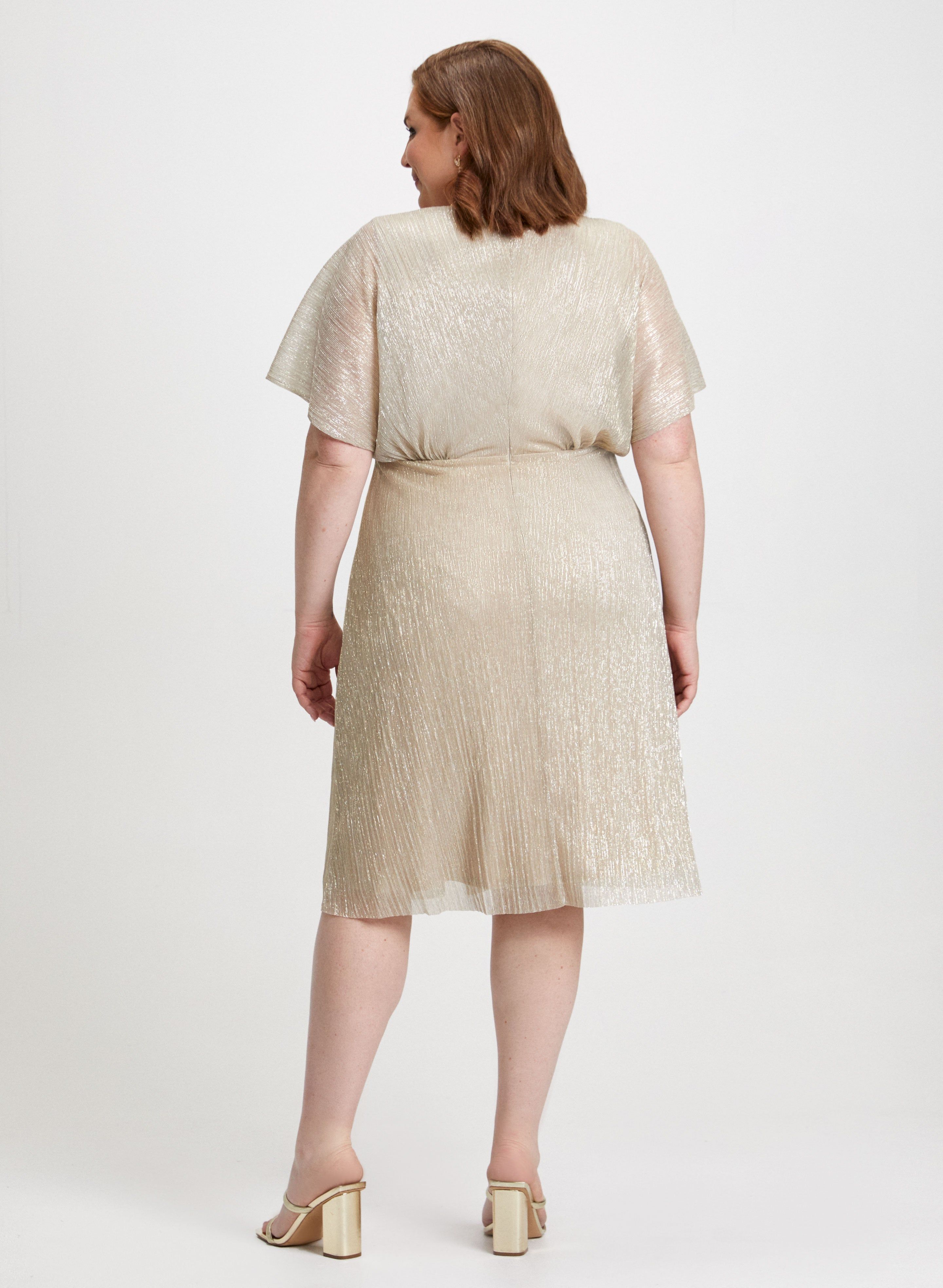 Brooch Detail Metallic Dress sold by Laura product image thumbnail 3