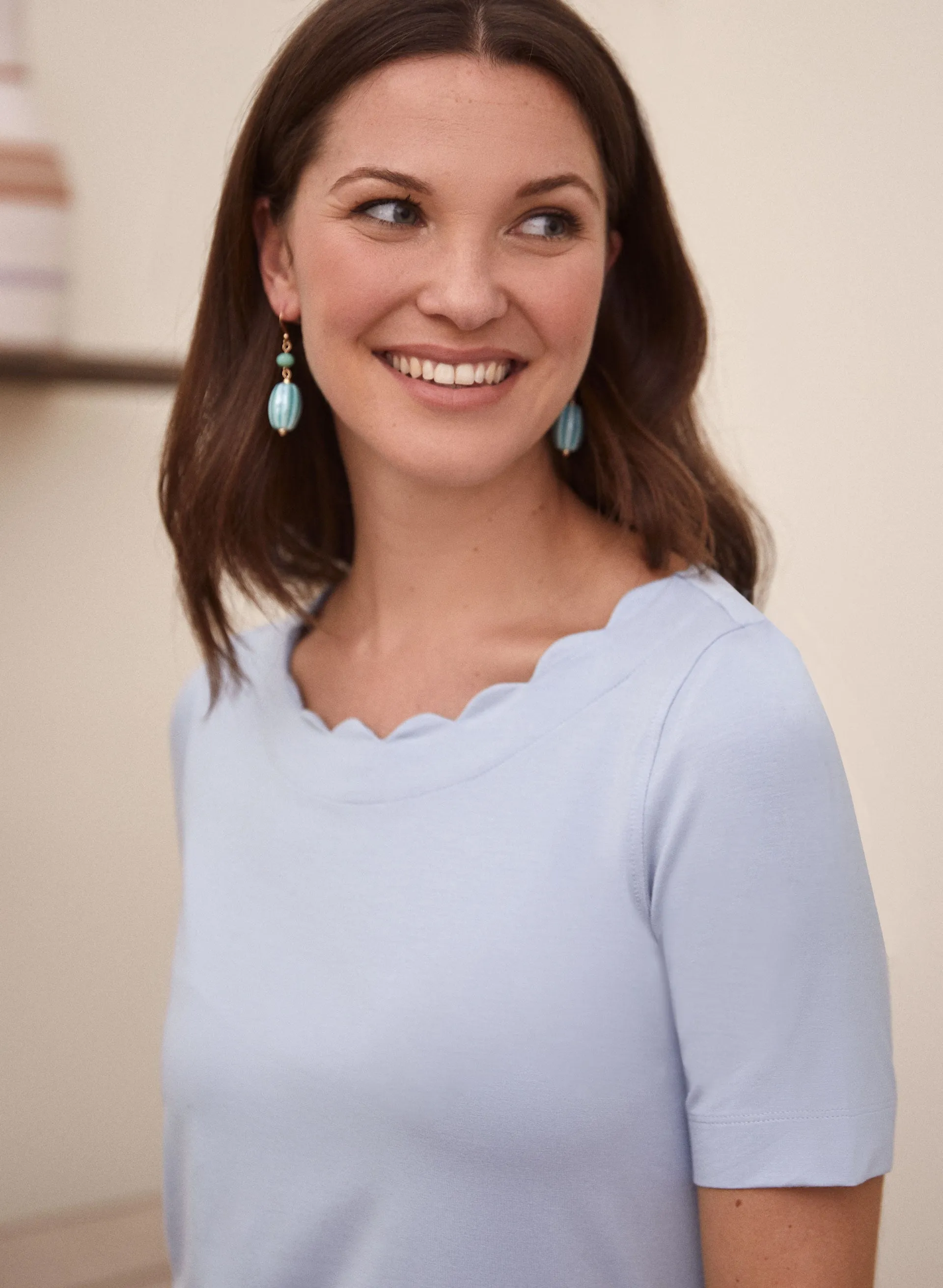 Scalloped Neck Tee sold by Laura product image thumbnail 3