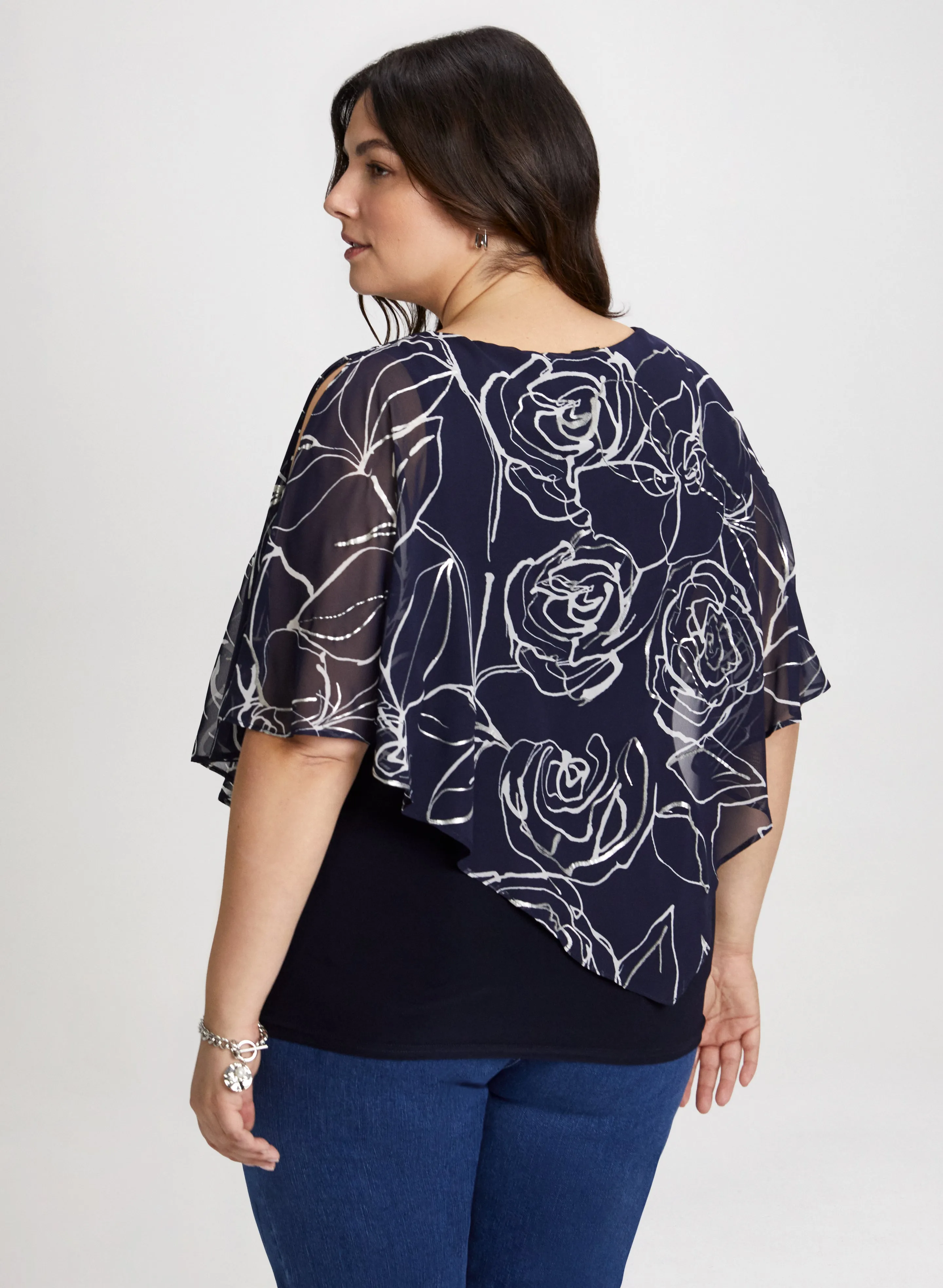 Joseph Ribkoff - Flutter Sleeve Top sold by Laura product image thumbnail 4
