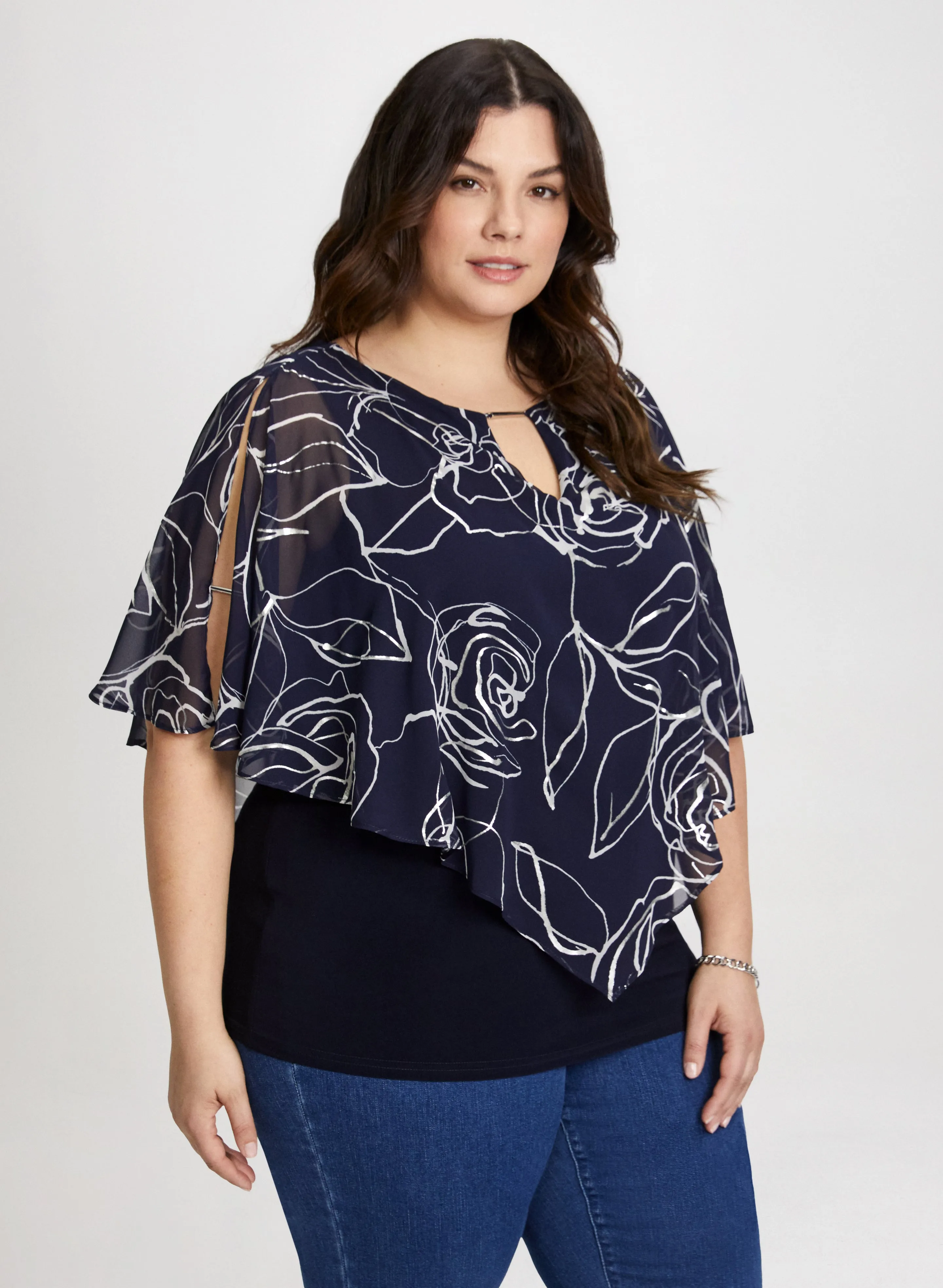 Joseph Ribkoff - Flutter Sleeve Top sold by Laura