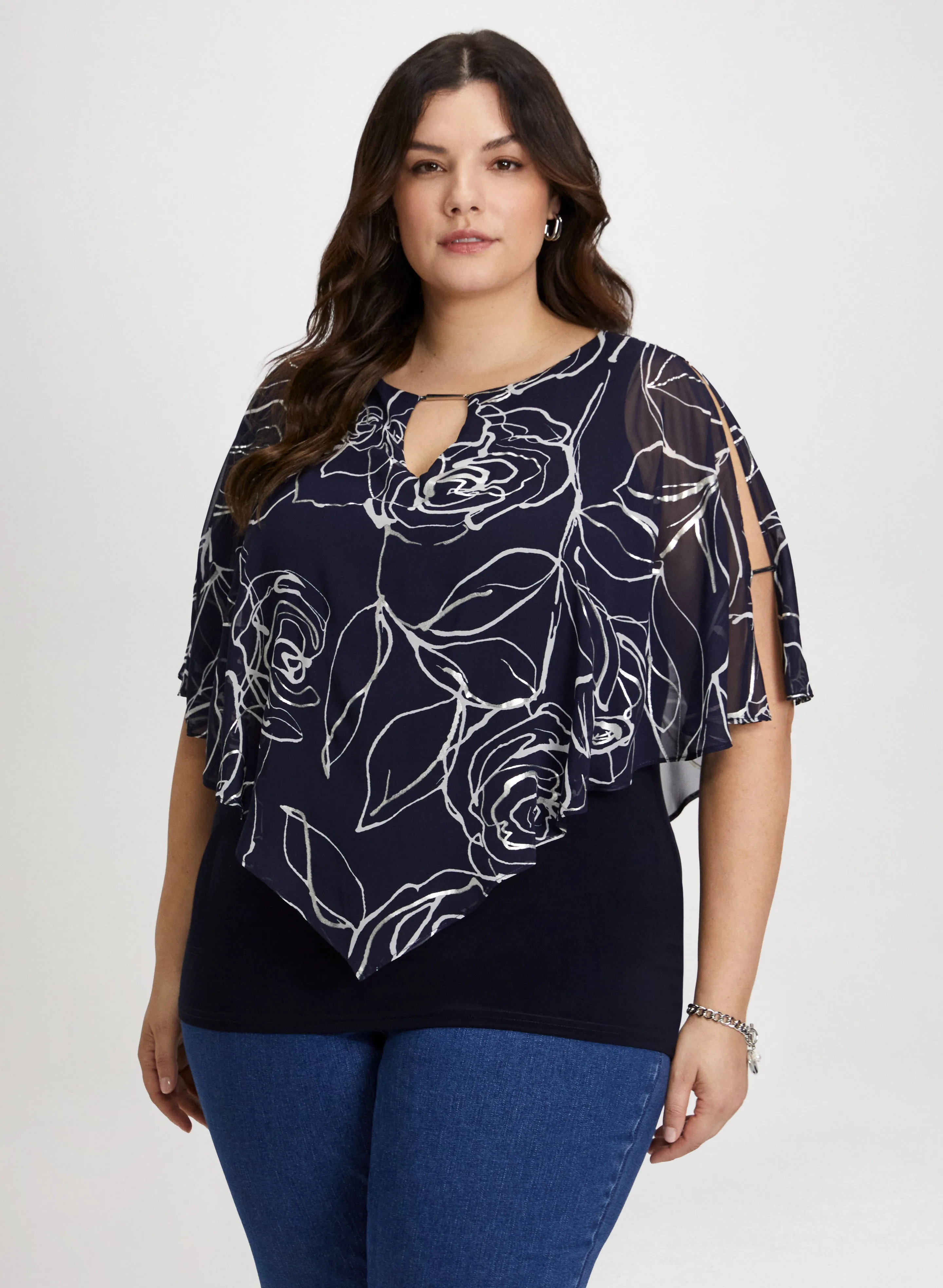 Joseph Ribkoff - Flutter Sleeve Top sold by Laura product image thumbnail 5