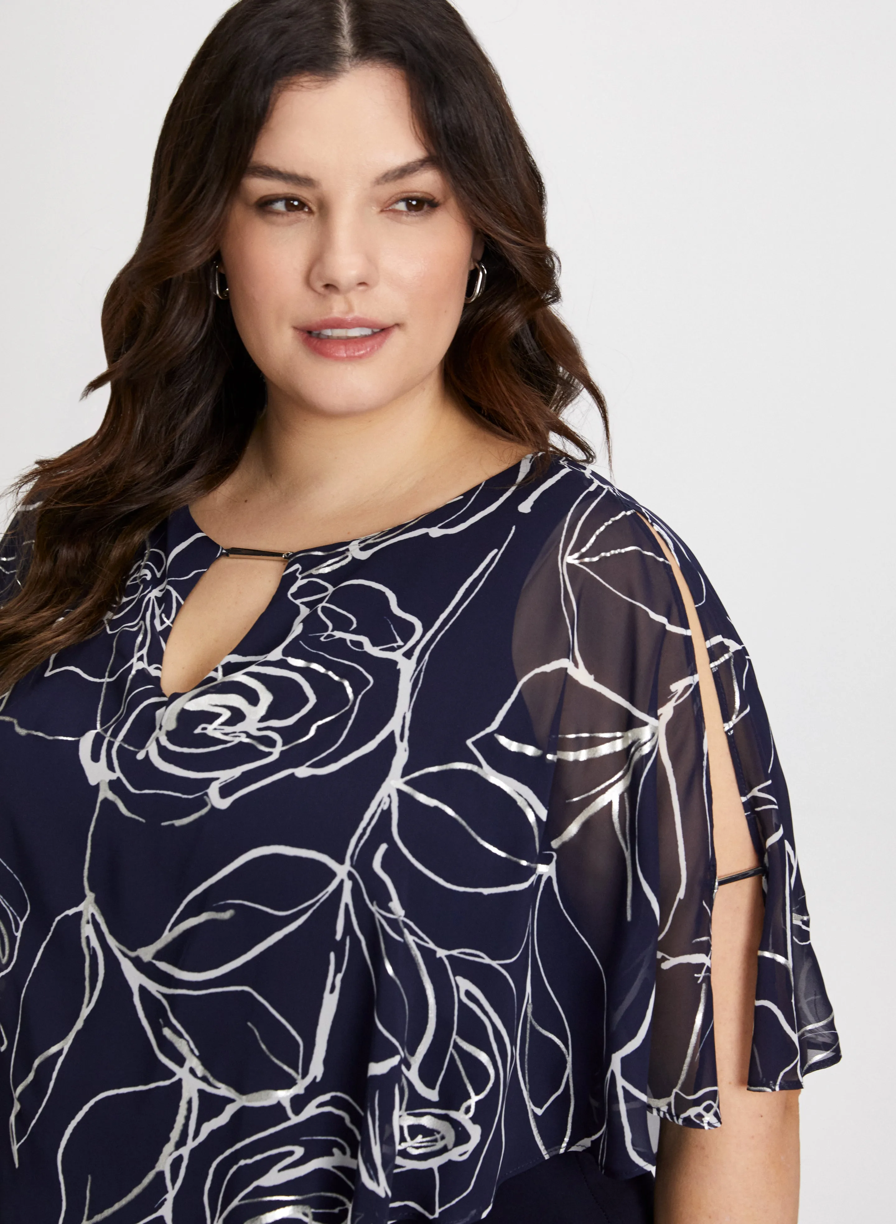 Joseph Ribkoff - Flutter Sleeve Top sold by Laura product image thumbnail 2