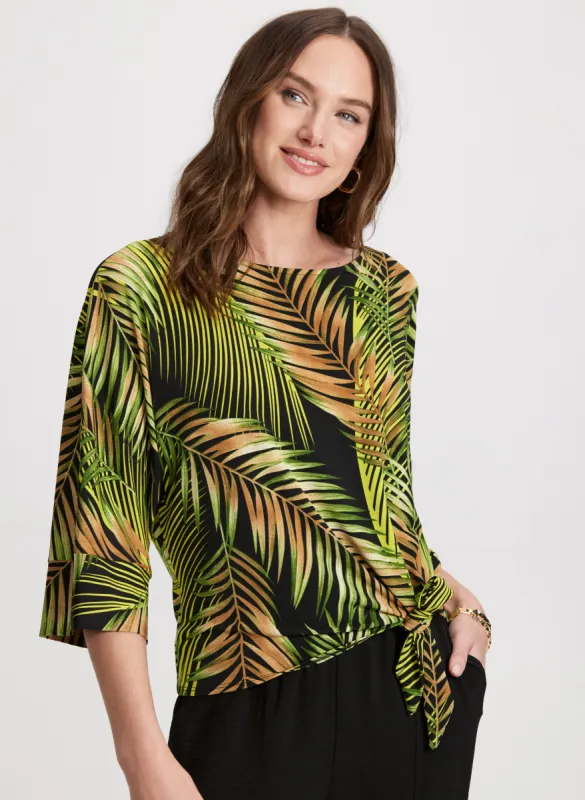 Palm Print Elbow Sleeve Top sold by Laura