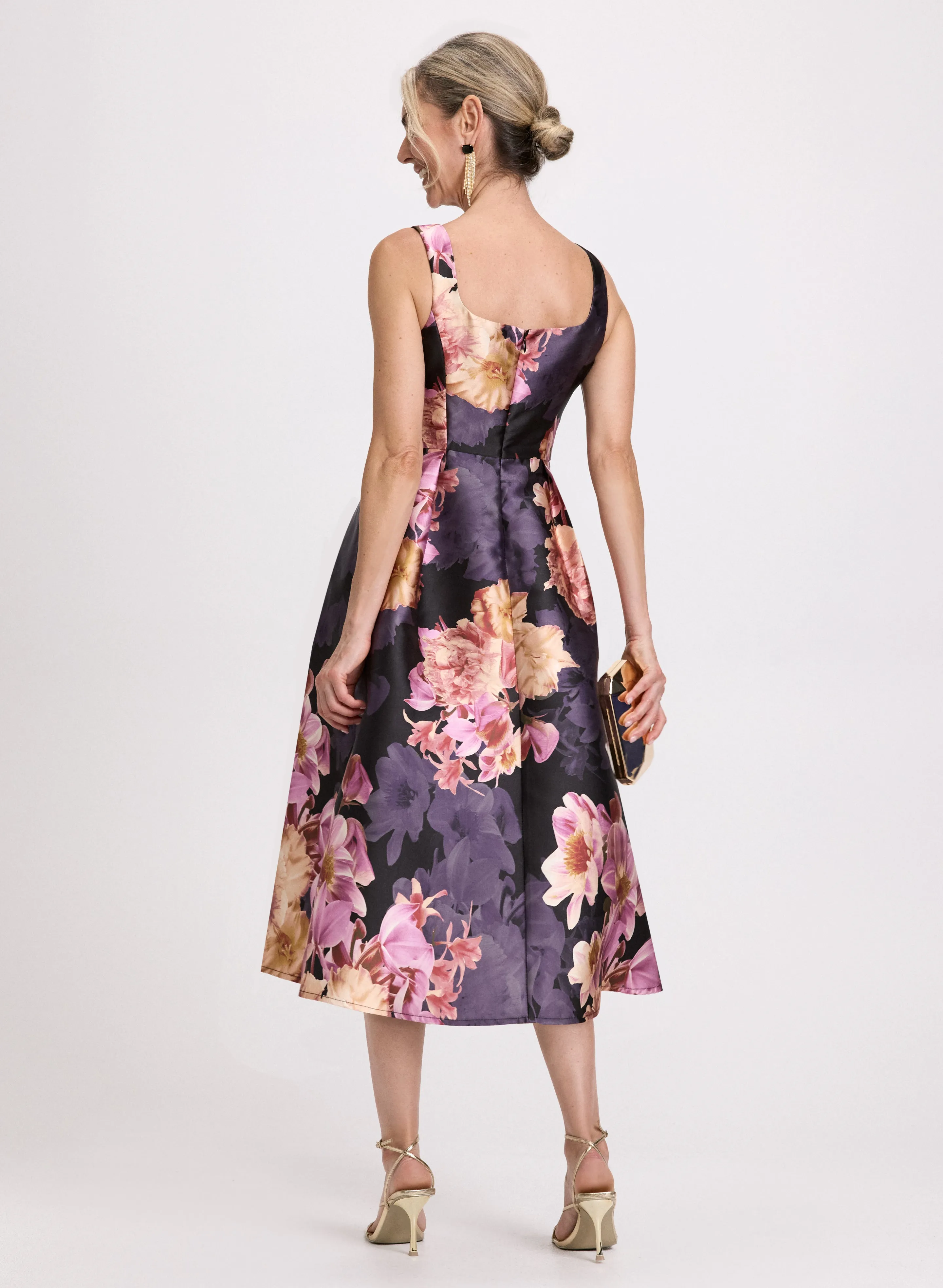 Floral Print Square Neck Dress sold by Laura product image thumbnail 3