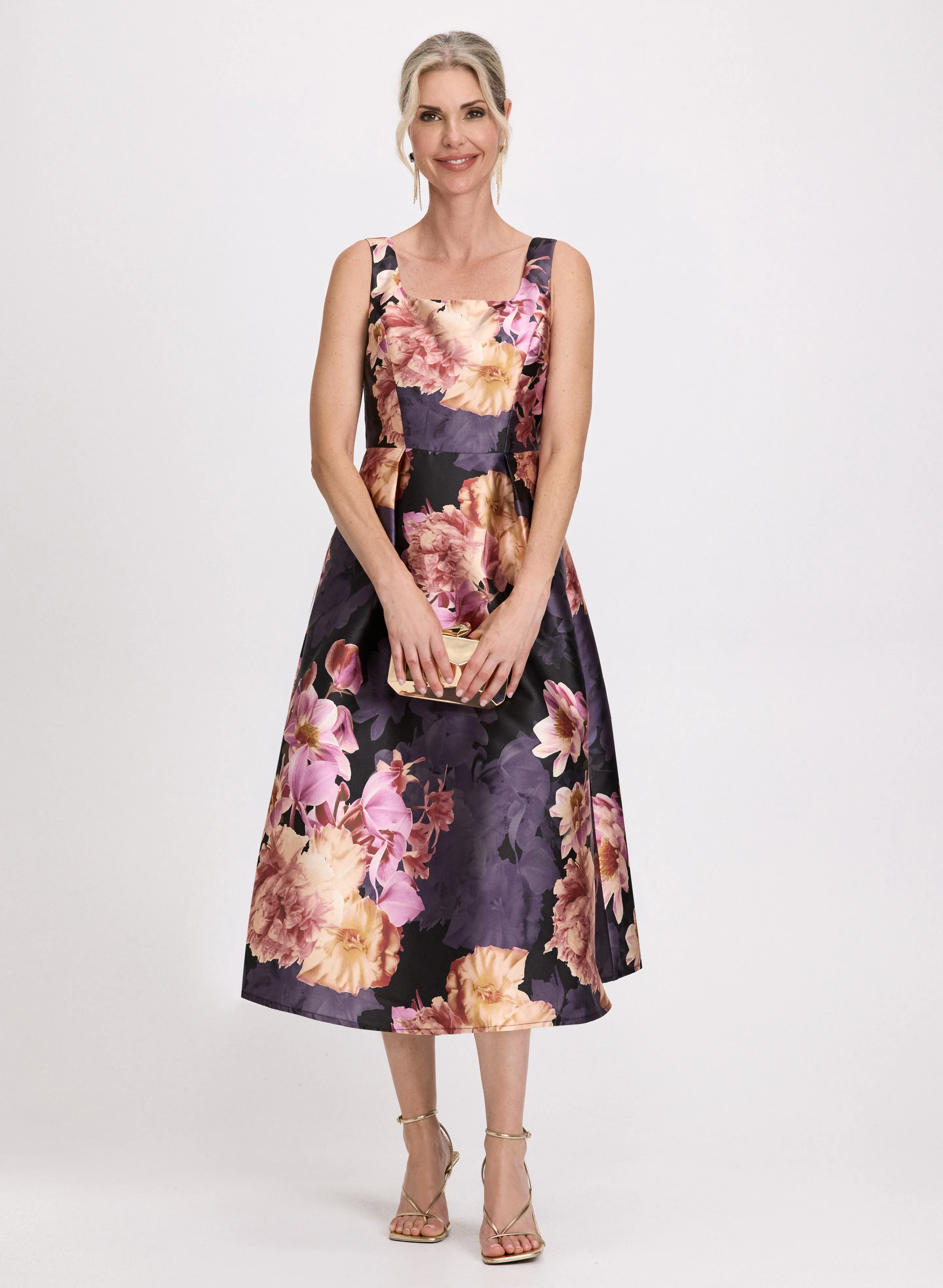 Floral Print Square Neck Dress sold by Laura