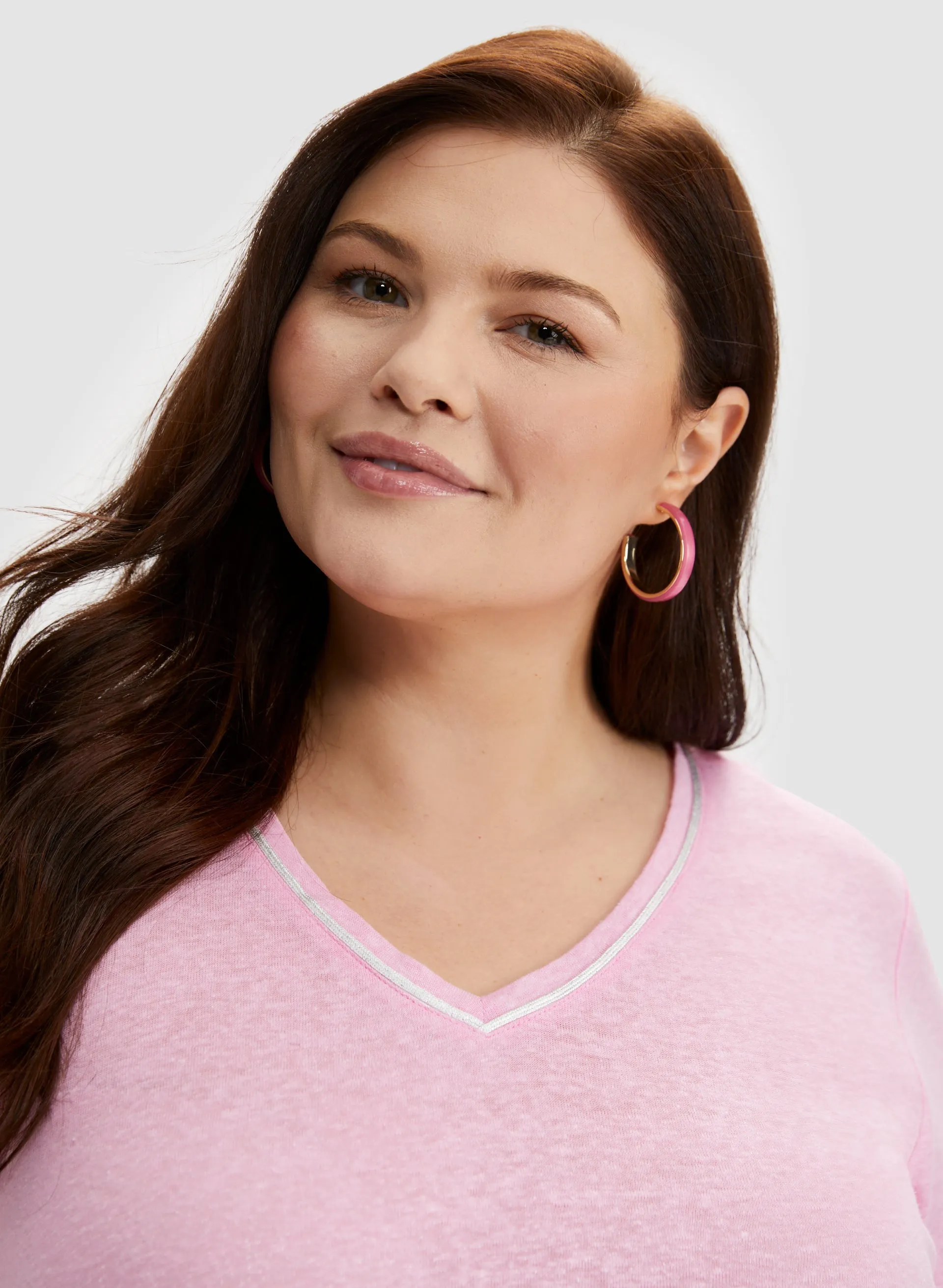 Short Sleeve Foil Detail Top sold by Laura product image thumbnail 2