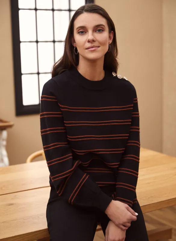 Stripe Print Sweater sold by Laura