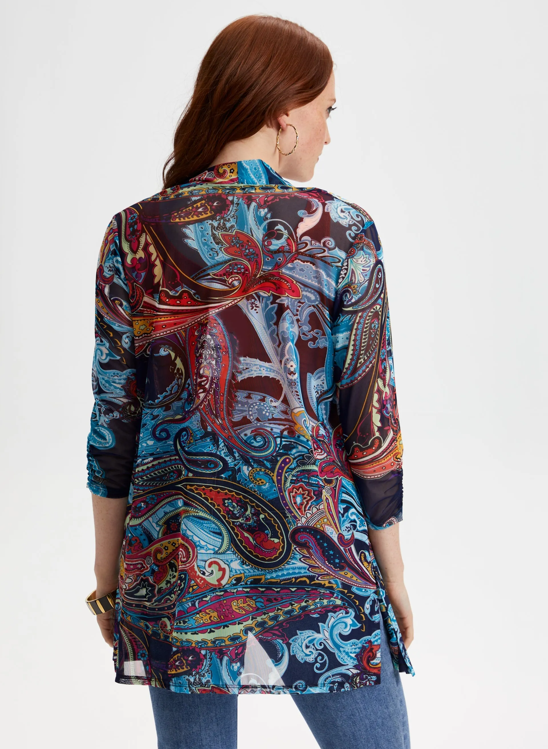 Paisley Print Open Front Top sold by Laura product image thumbnail 4