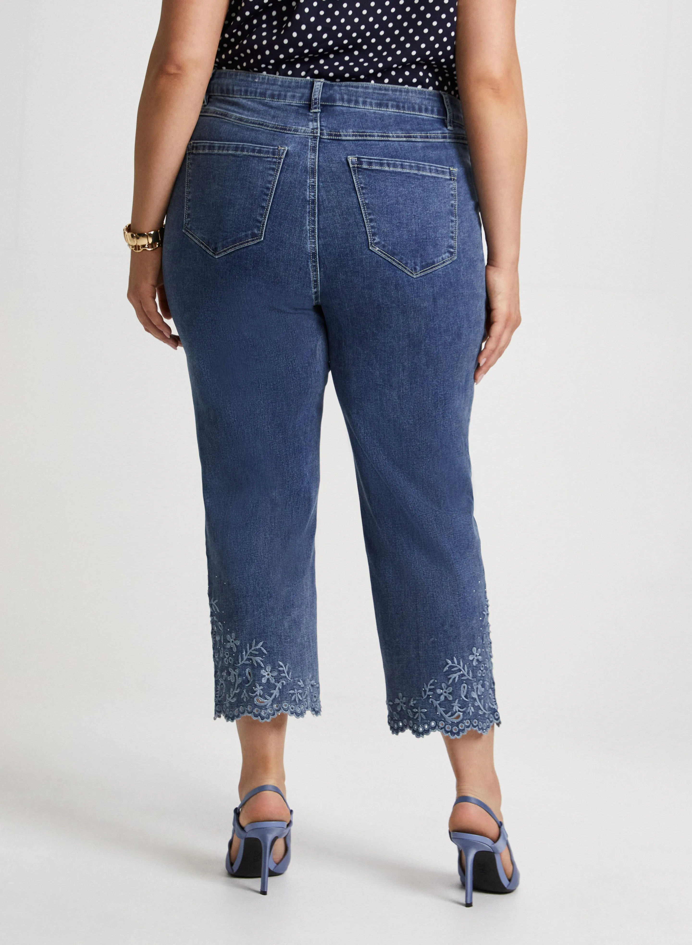 Scalloped Hem Denim Capris sold by Laura product image thumbnail 2