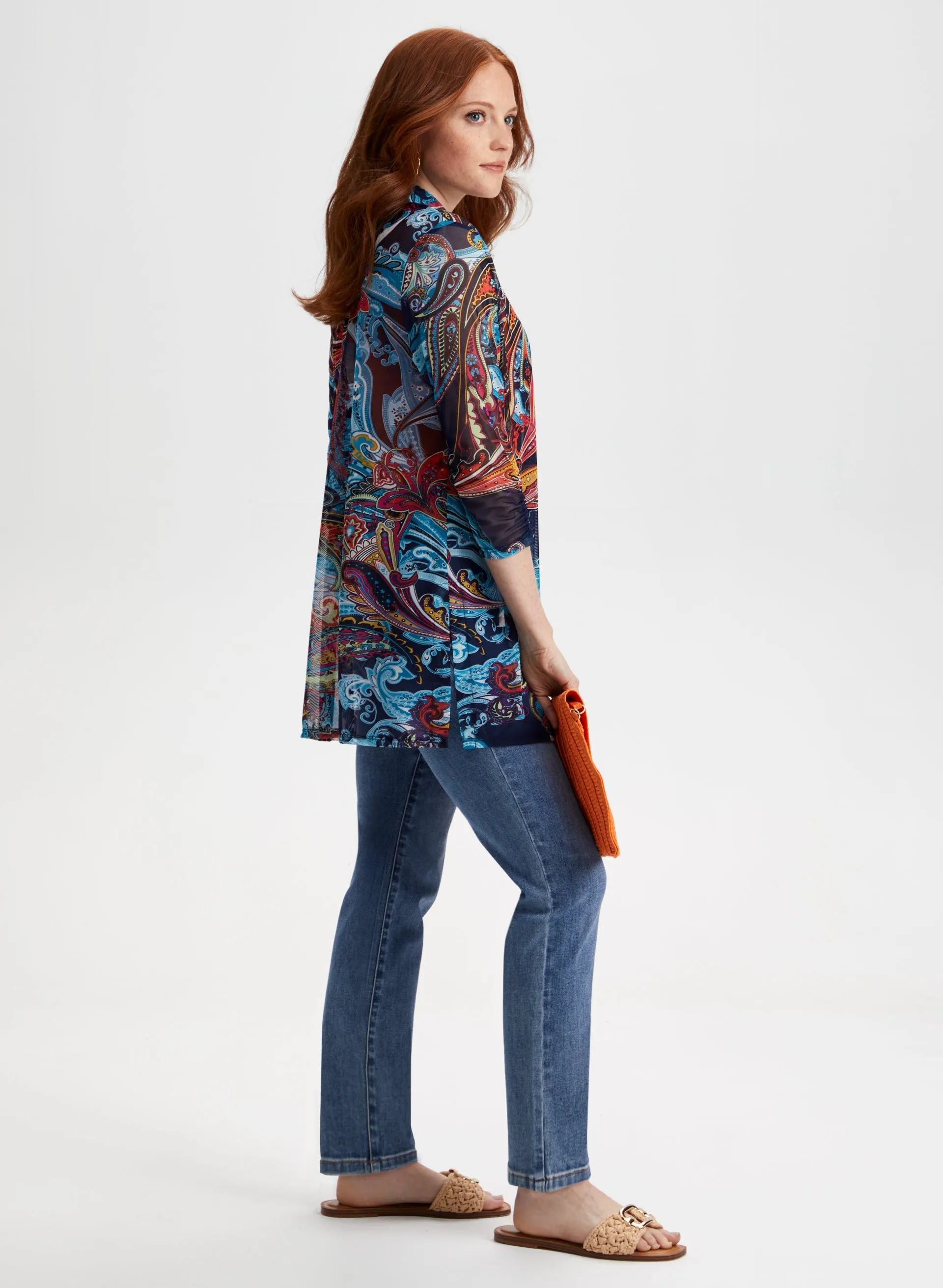 Paisley Print Open Front Top sold by Laura product image thumbnail 5