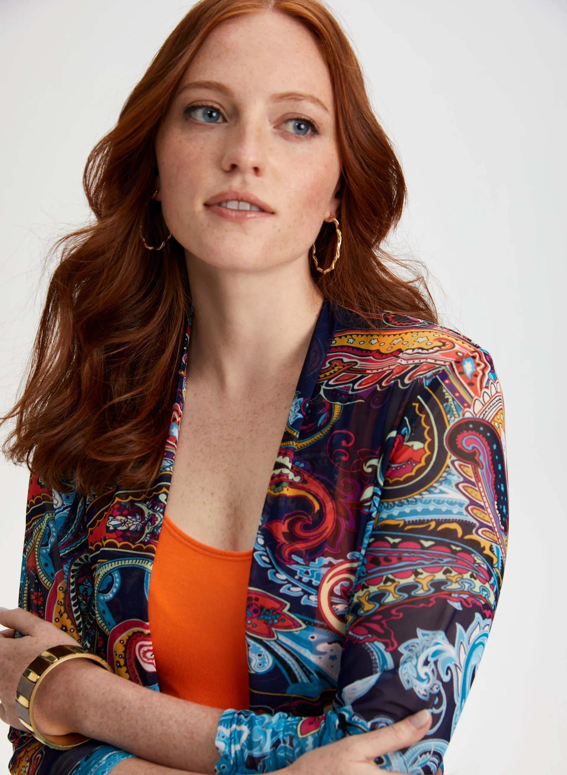 Paisley Print Open Front Top sold by Laura product image thumbnail 2