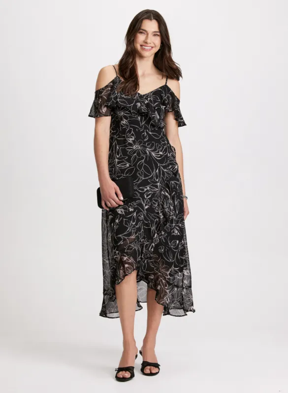 Floral Chiffon Midi Dress sold by Laura