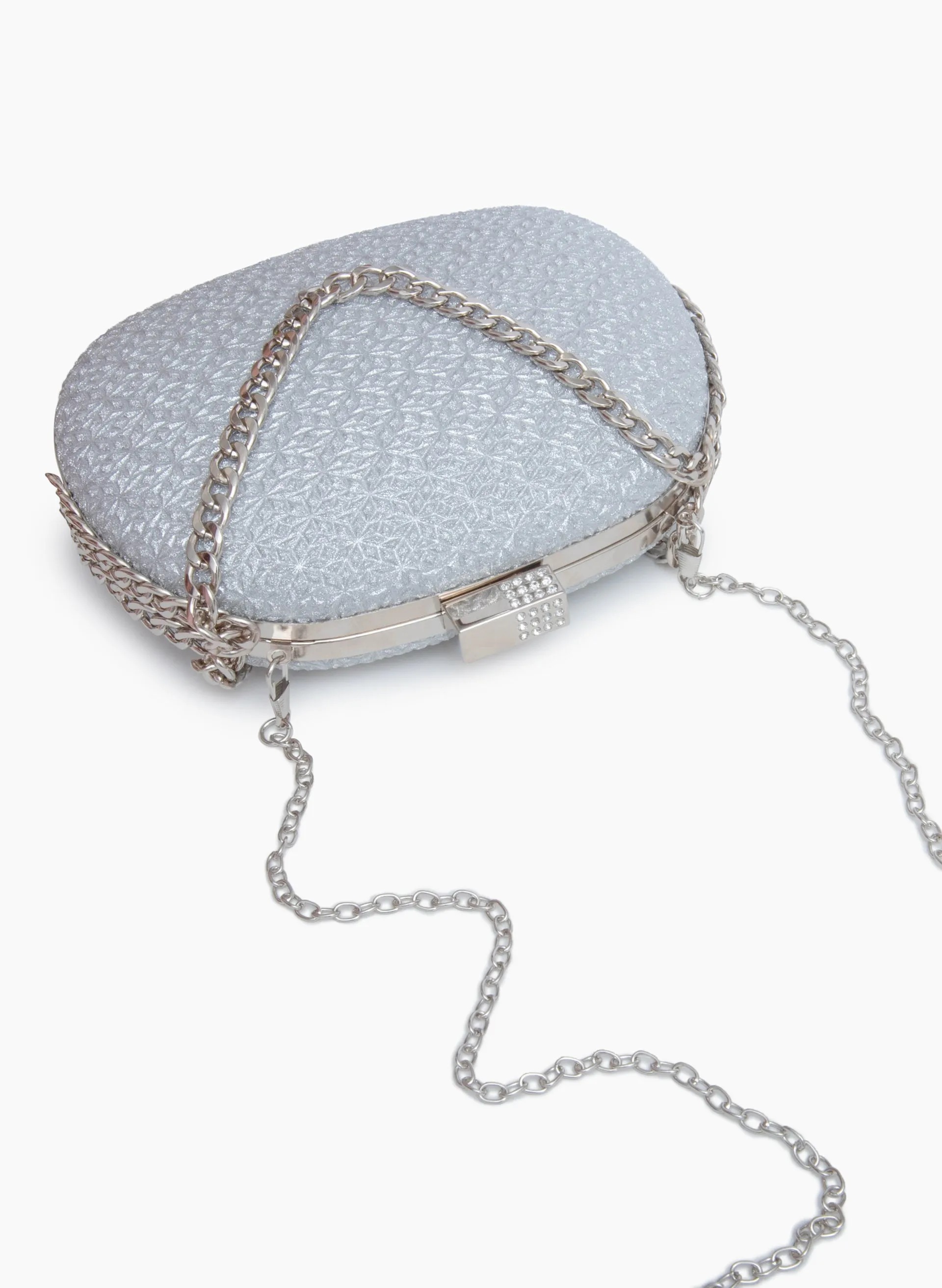 Oval Chain Link Detail Clutch sold by Laura product image thumbnail 2