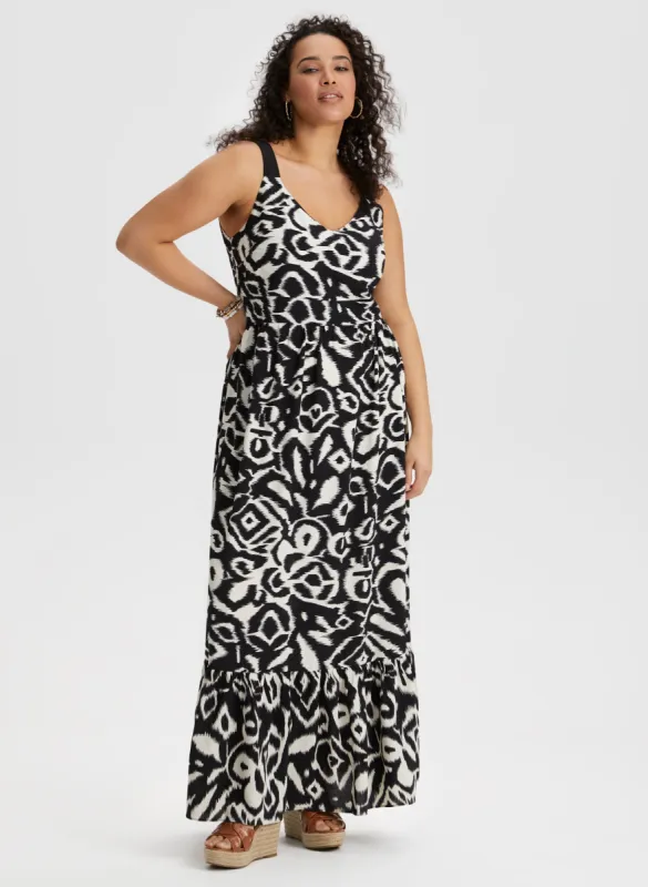 Abstract Print Maxi Dress sold by Laura