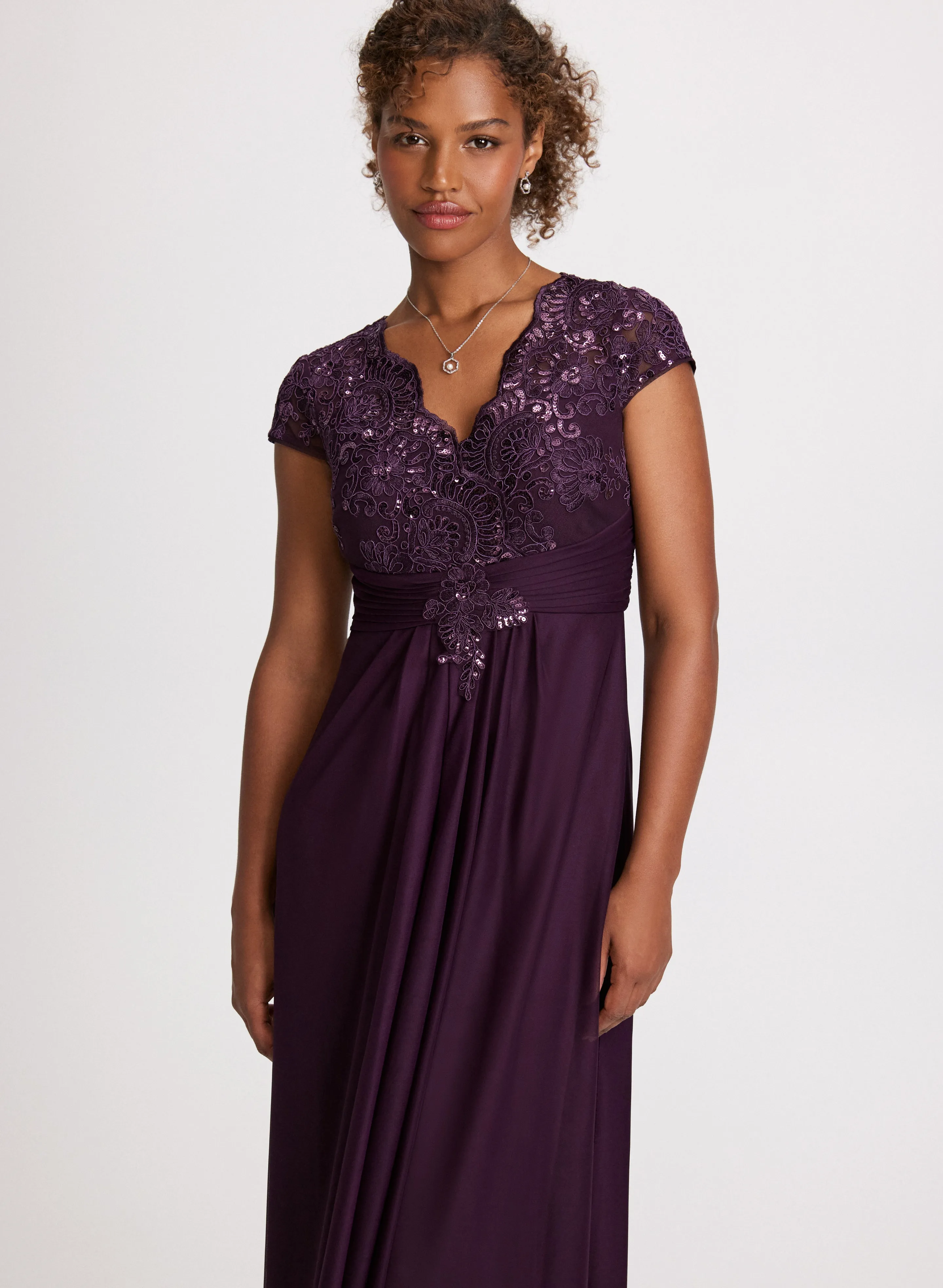 Lace Detail Fit-&-Flare Dress sold by Laura product image thumbnail 5