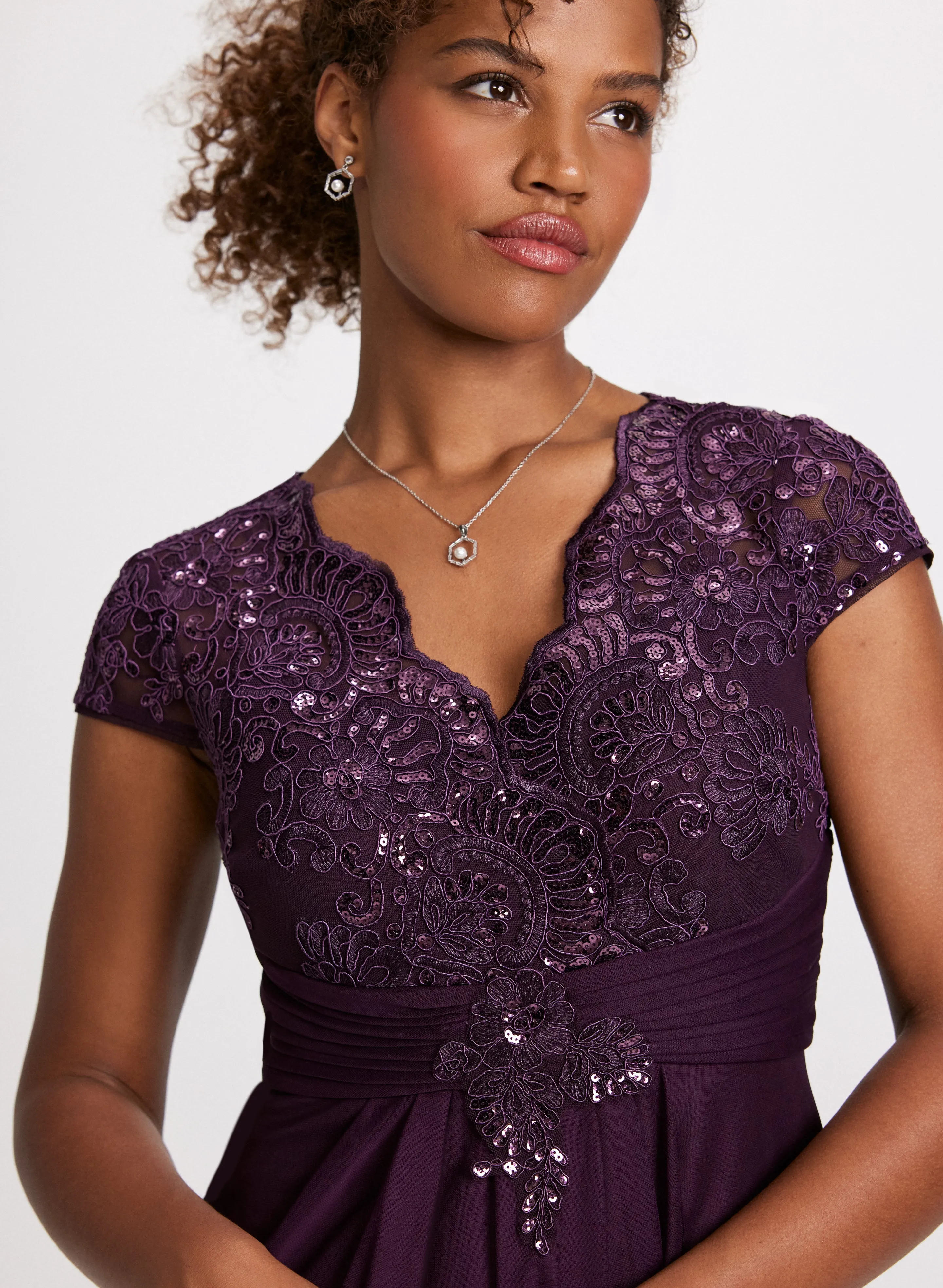 Lace Detail Fit-&-Flare Dress sold by Laura product image thumbnail 4