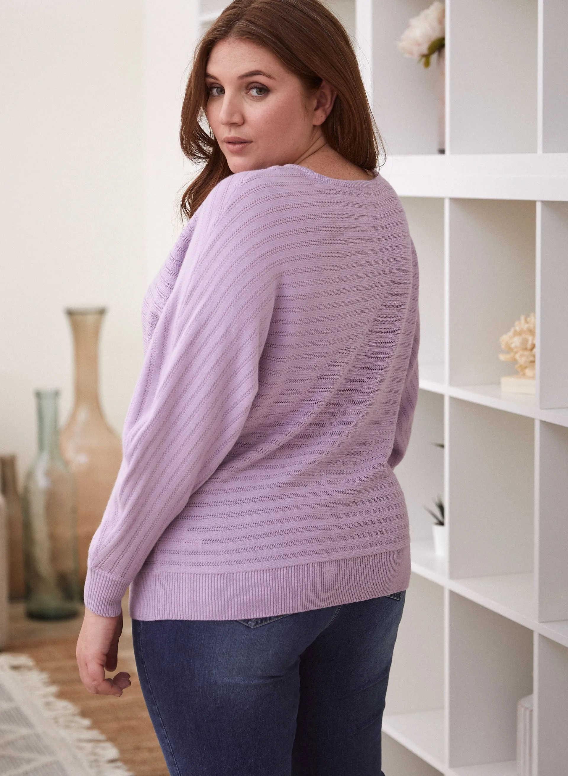 Long Sleeve Stripe Detail Sweater sold by Laura product image thumbnail 2