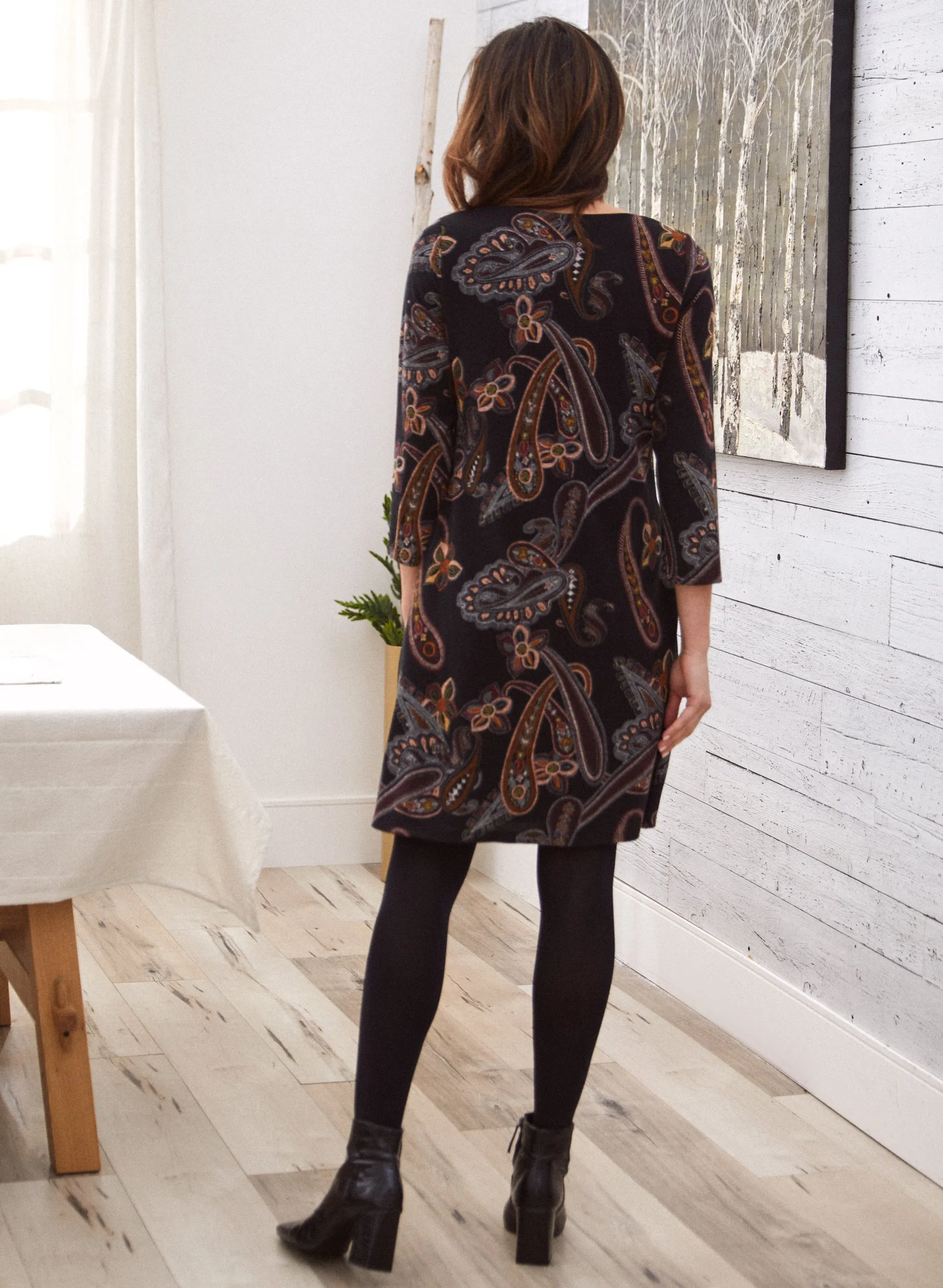 Paisley Print Trapeze Dress sold by Laura product image thumbnail 2