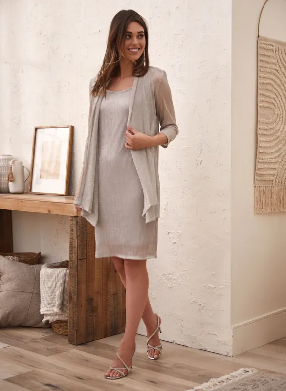 Metallic Jacket & Dress Set sold by Laura