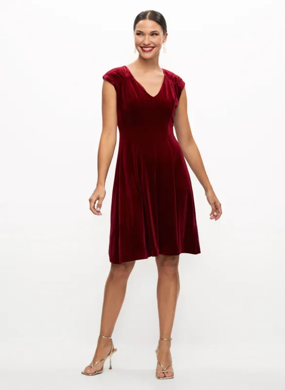 Velvet Cap Sleeve Dress sold by Laura