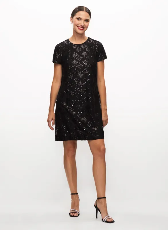 Diamond Motif Sequin Dress sold by Laura
