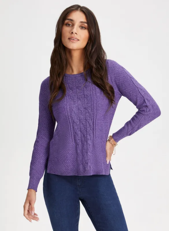 Ribbed & Cable Knit Sweater sold by Laura